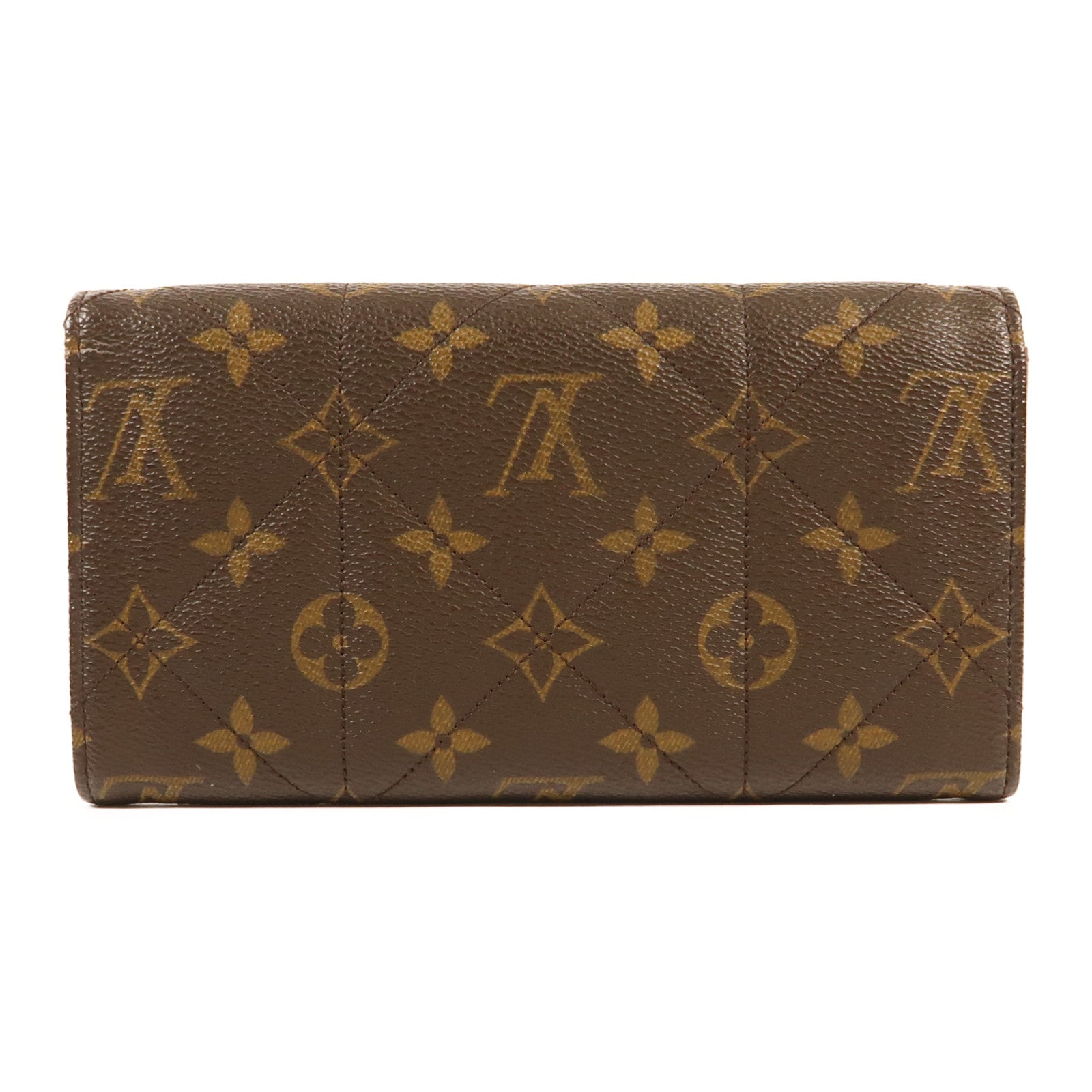 LOUIS VUITTON Monogram Etoile Portefeuille Sarah金扣長錢包棕色