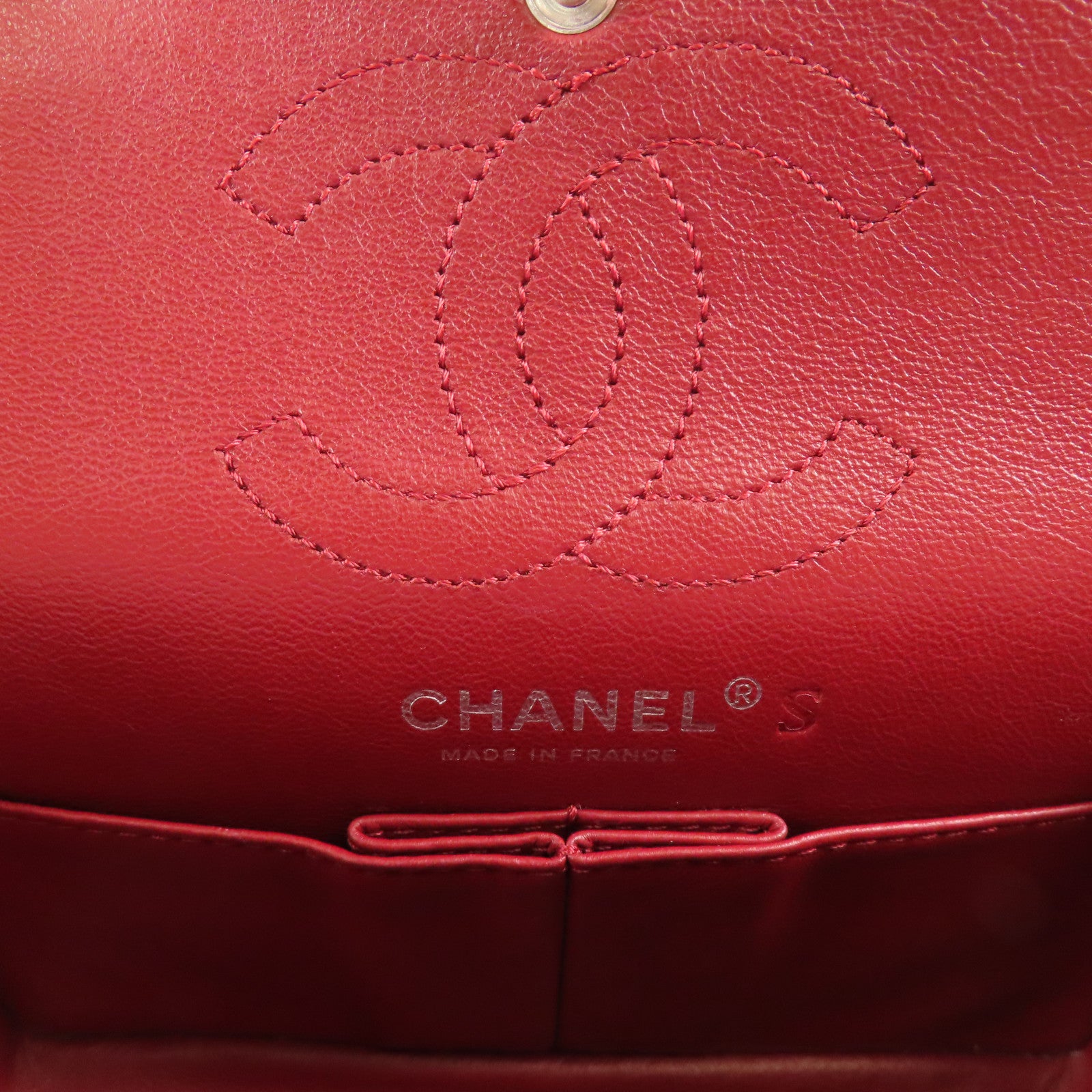 CHANEL CC 2.55 Mini Chain Shoulder Bag AS0874 Calfskin Leather Red