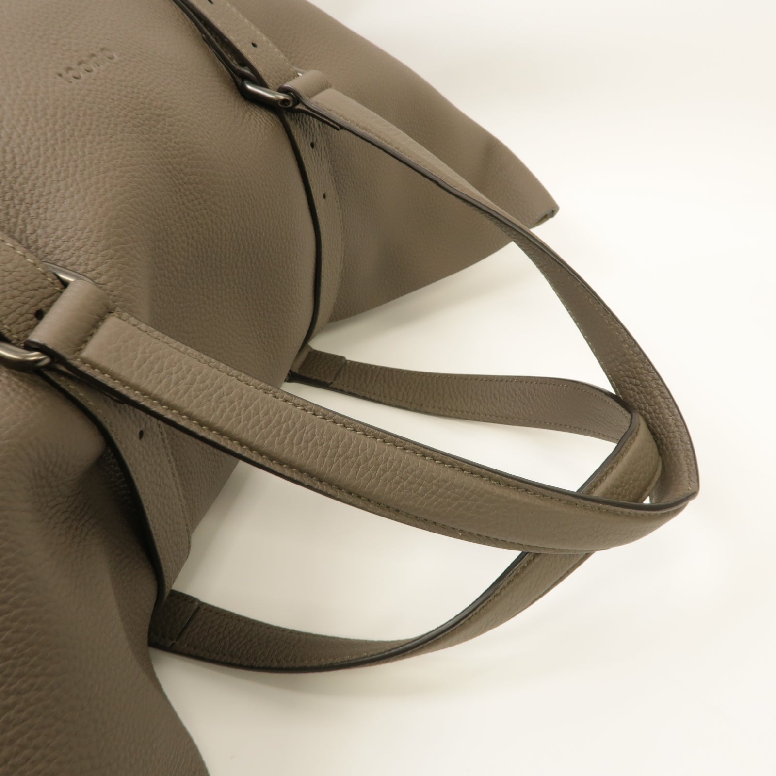 GUCCI 牛皮皮革Shoulder Tote肩背袋灰色