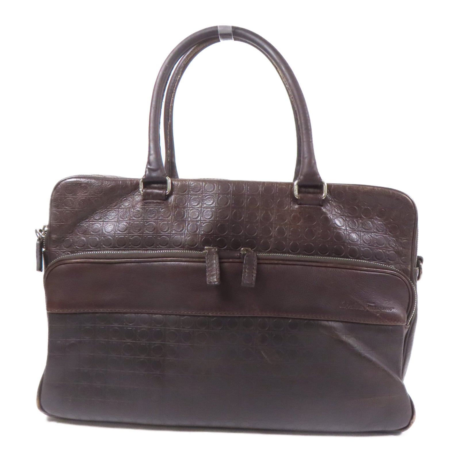 Salvatore Ferragamo 皮革Hand Bag銀扣手挽袋