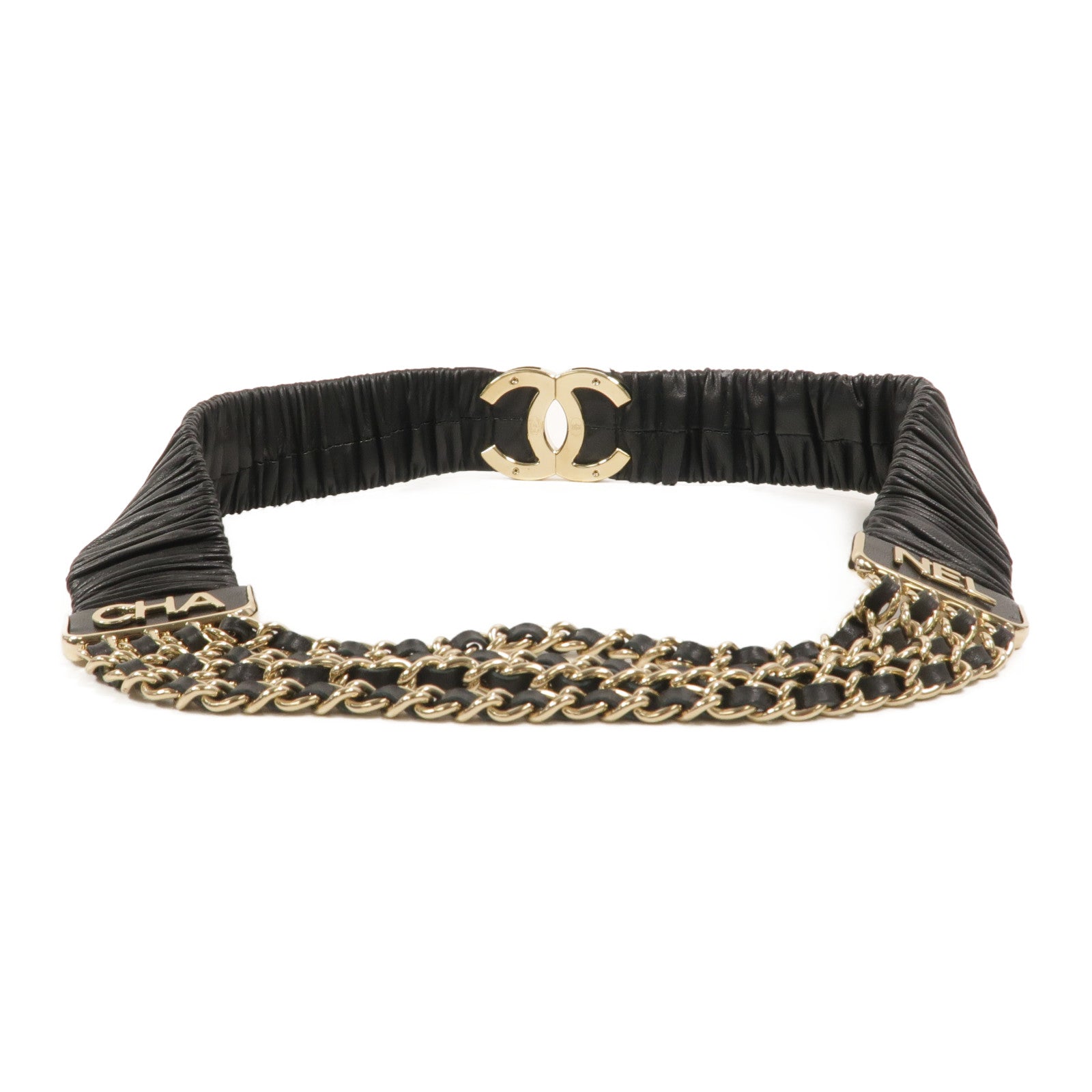 CHANEL 羊皮皮革Belt皮帶