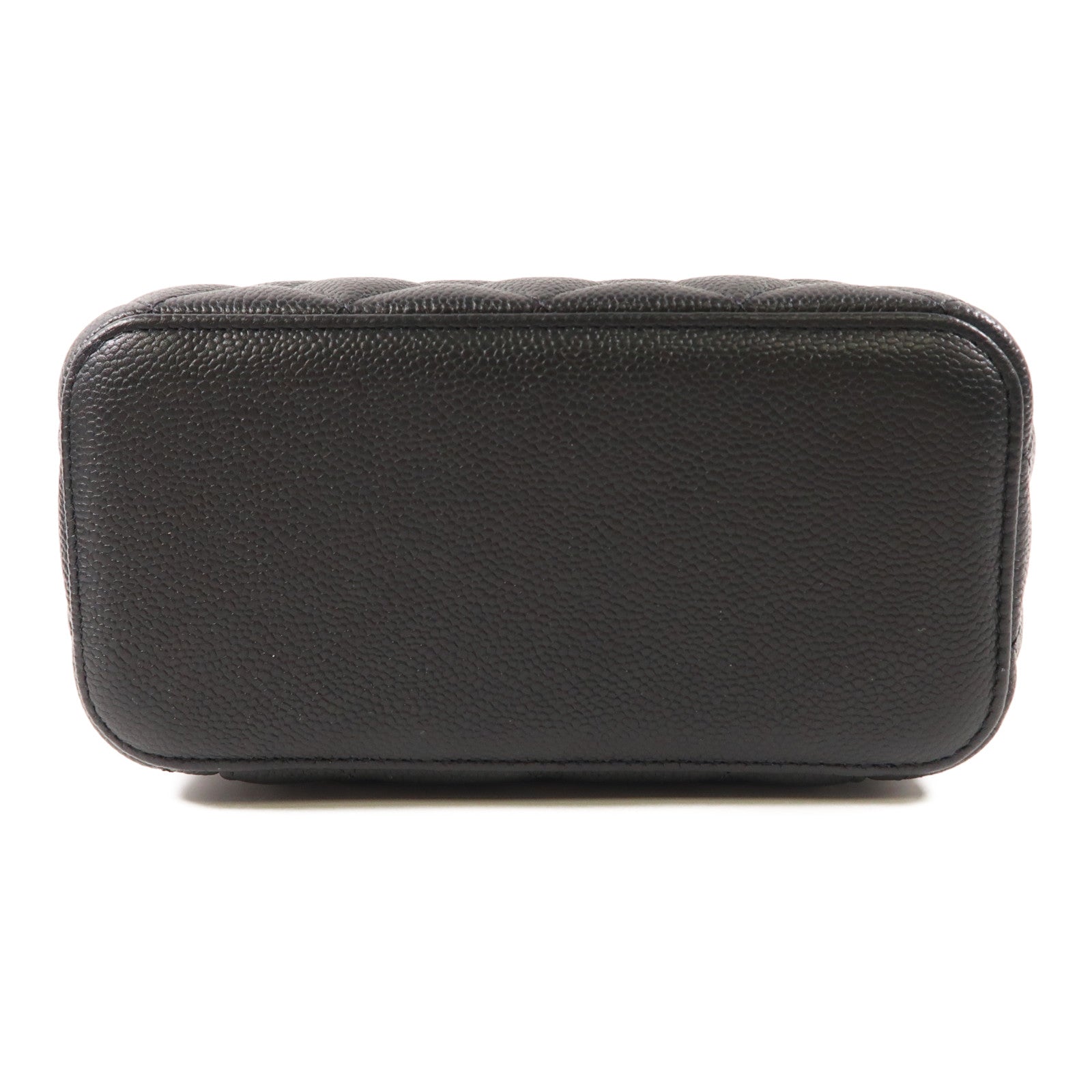CHANEL 牛皮皮革Vanity Case金扣鏈帶肩背袋黑色