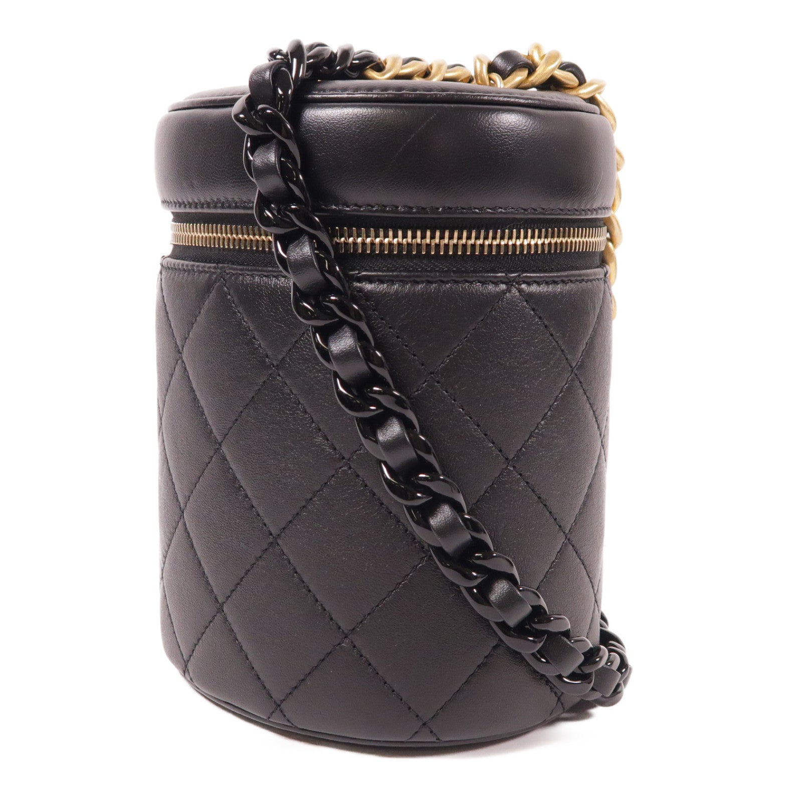 CHANEL 羊皮皮革Vanity Case鏈帶肩背袋