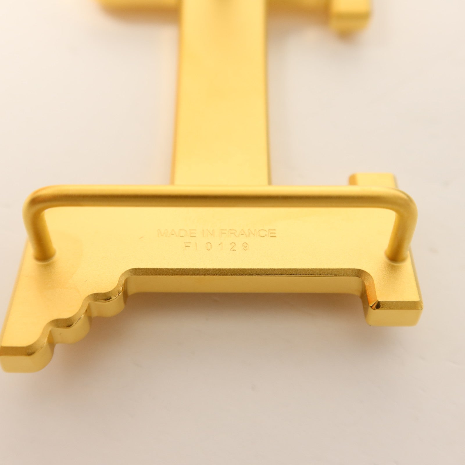 HERMES 皮革Belt金扣皮帶Noir