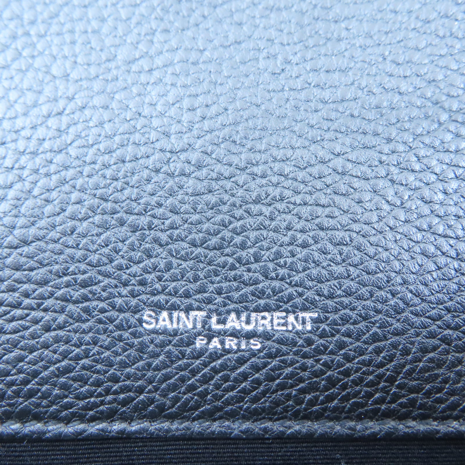 SAINT LAURENT 牛皮皮革Sunset銀扣肩背袋黑色
