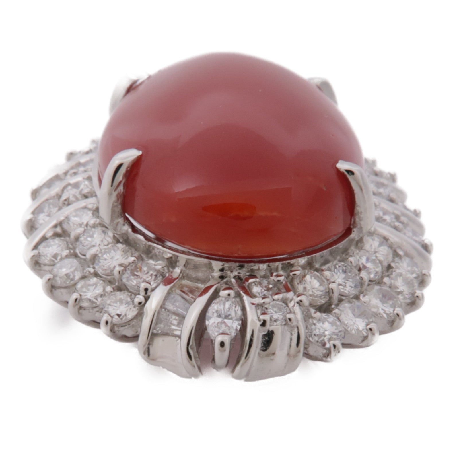 JEWELRY PT900鉑金Coral Pendant珊瑚石吊墜