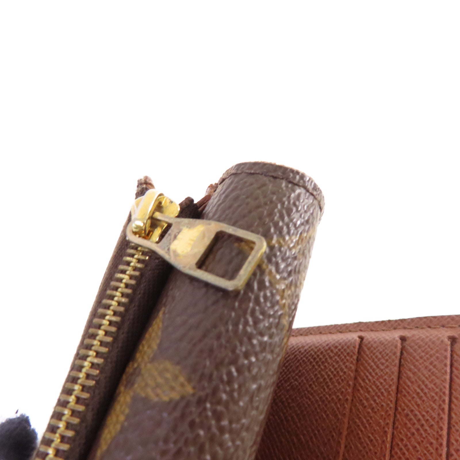 LOUIS VUITTON Monogram Short Wallet金扣短錢包啡色