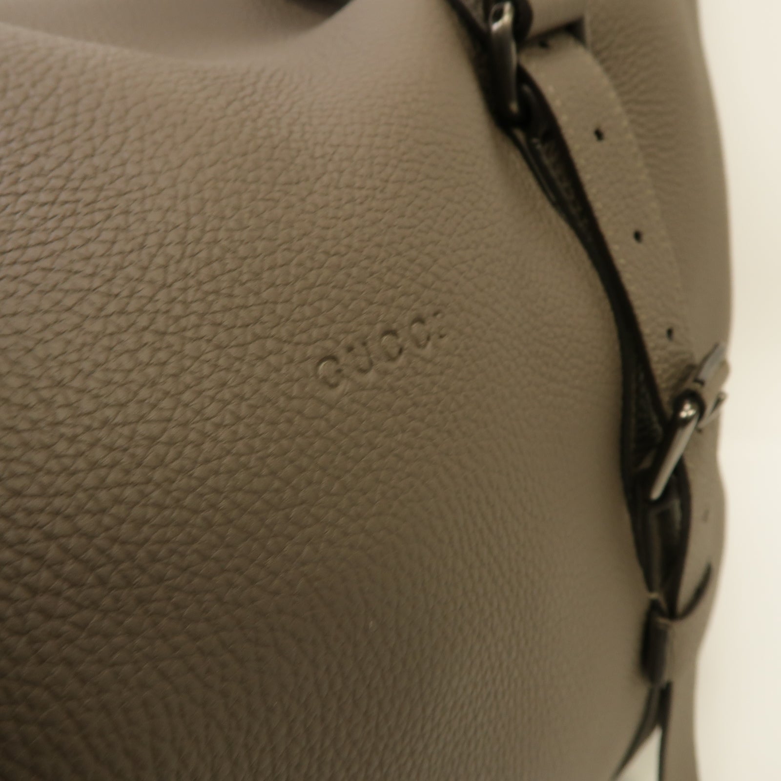 GUCCI 牛皮皮革Shoulder Tote肩背袋灰色