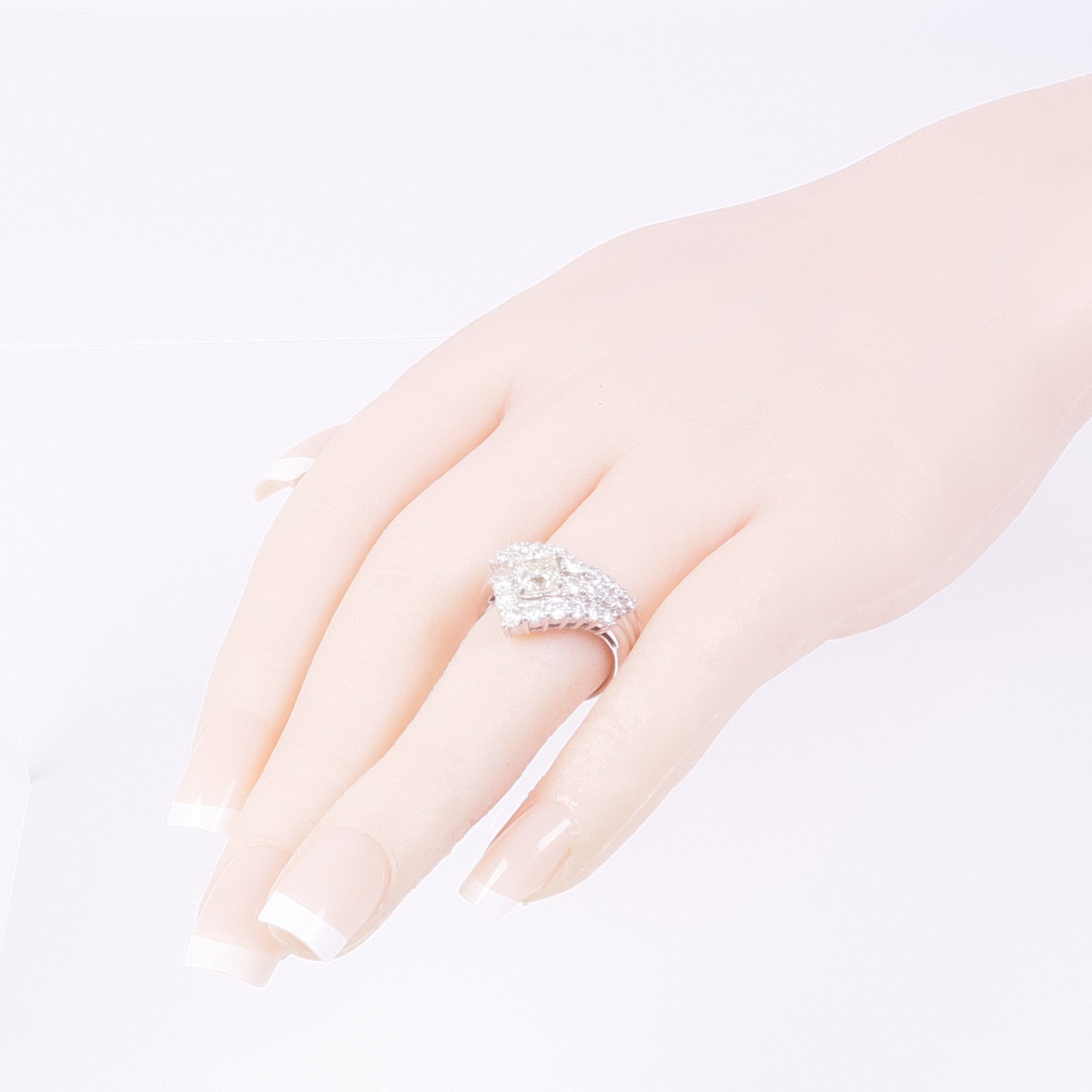 JEWELRY PT900鉑金Diamond Ring鑽石戒指US#5.25