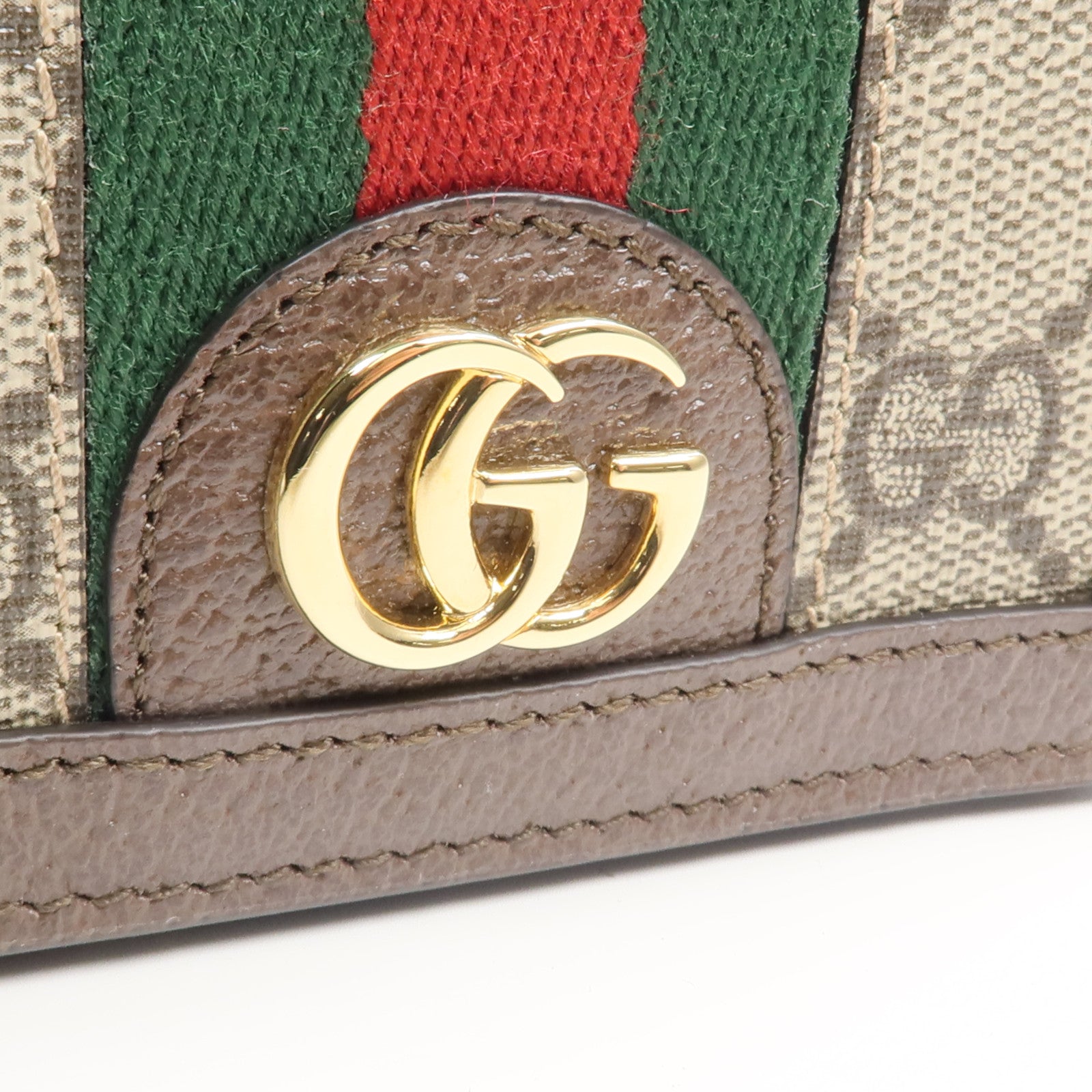 GUCCI 塗層帆布Ophidia GG Wallet金扣錢包