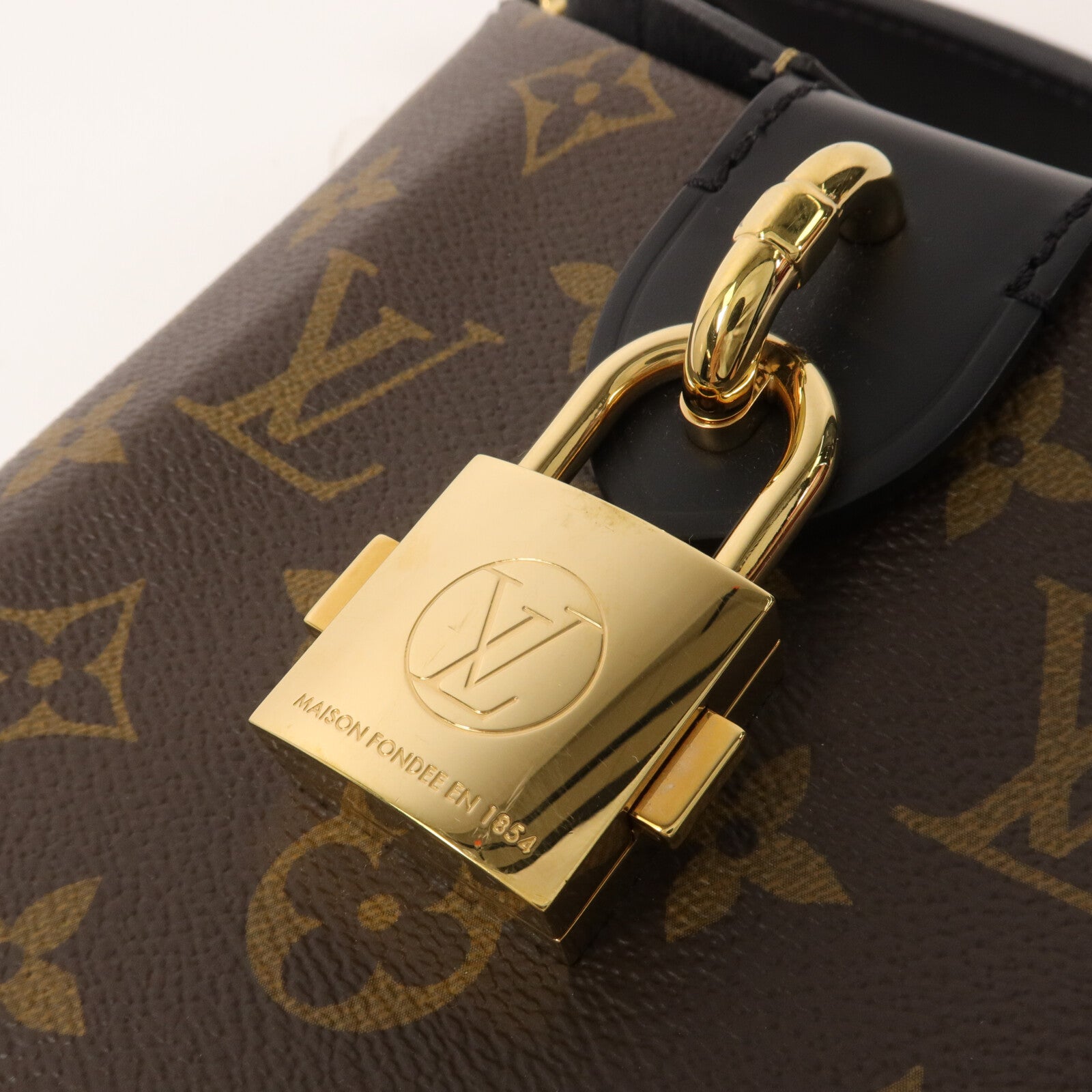 LOUIS VUITTON Monogram Reverse Bento Box手挽肩背兩用袋