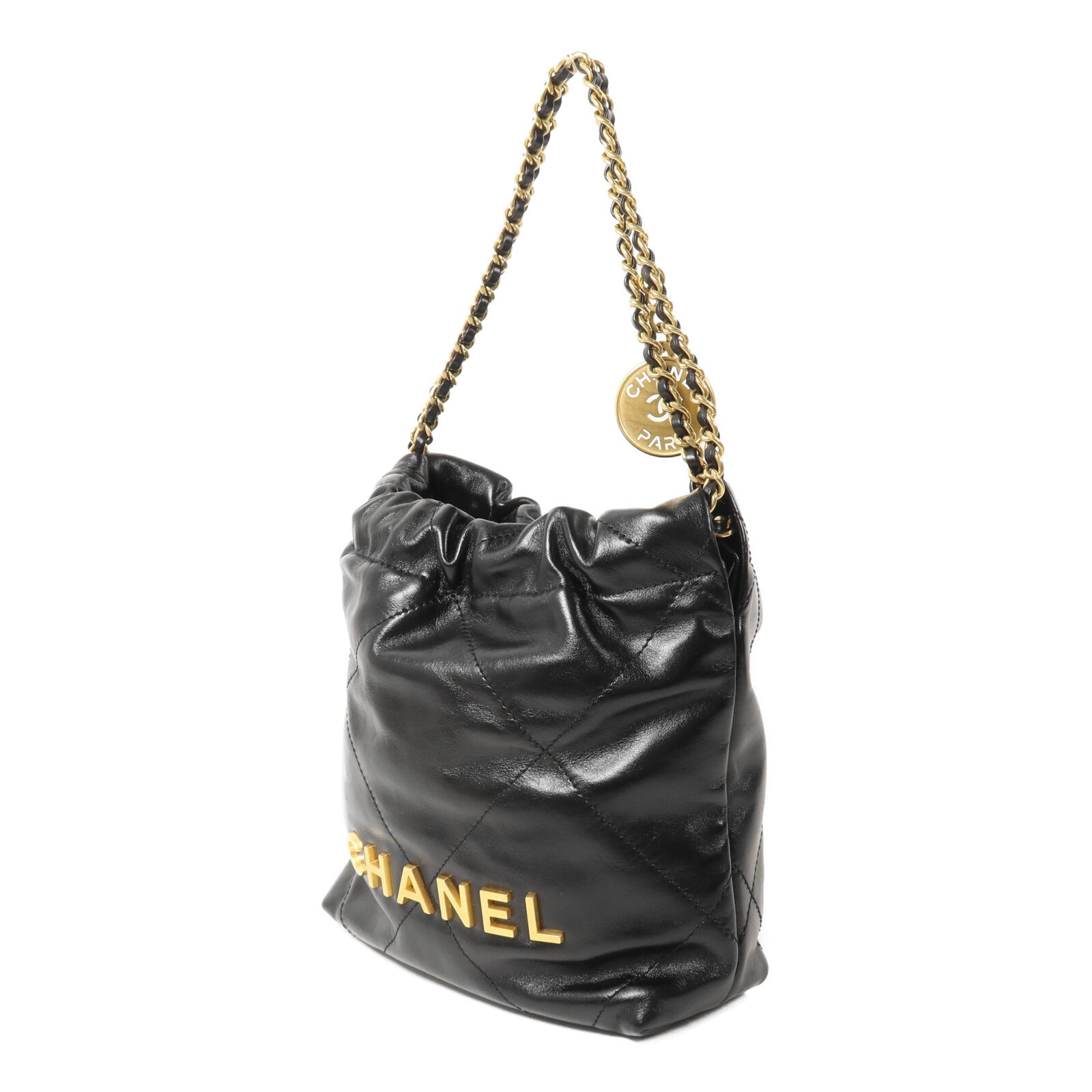 CHANEL 牛皮皮革Chanel 22 Mini鏈帶肩背袋