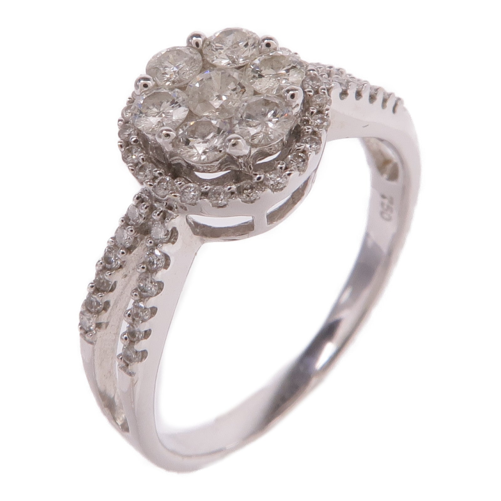 JEWELRY 【激減優惠】18K白金Diamond Ring鑽石戒指US#5.75