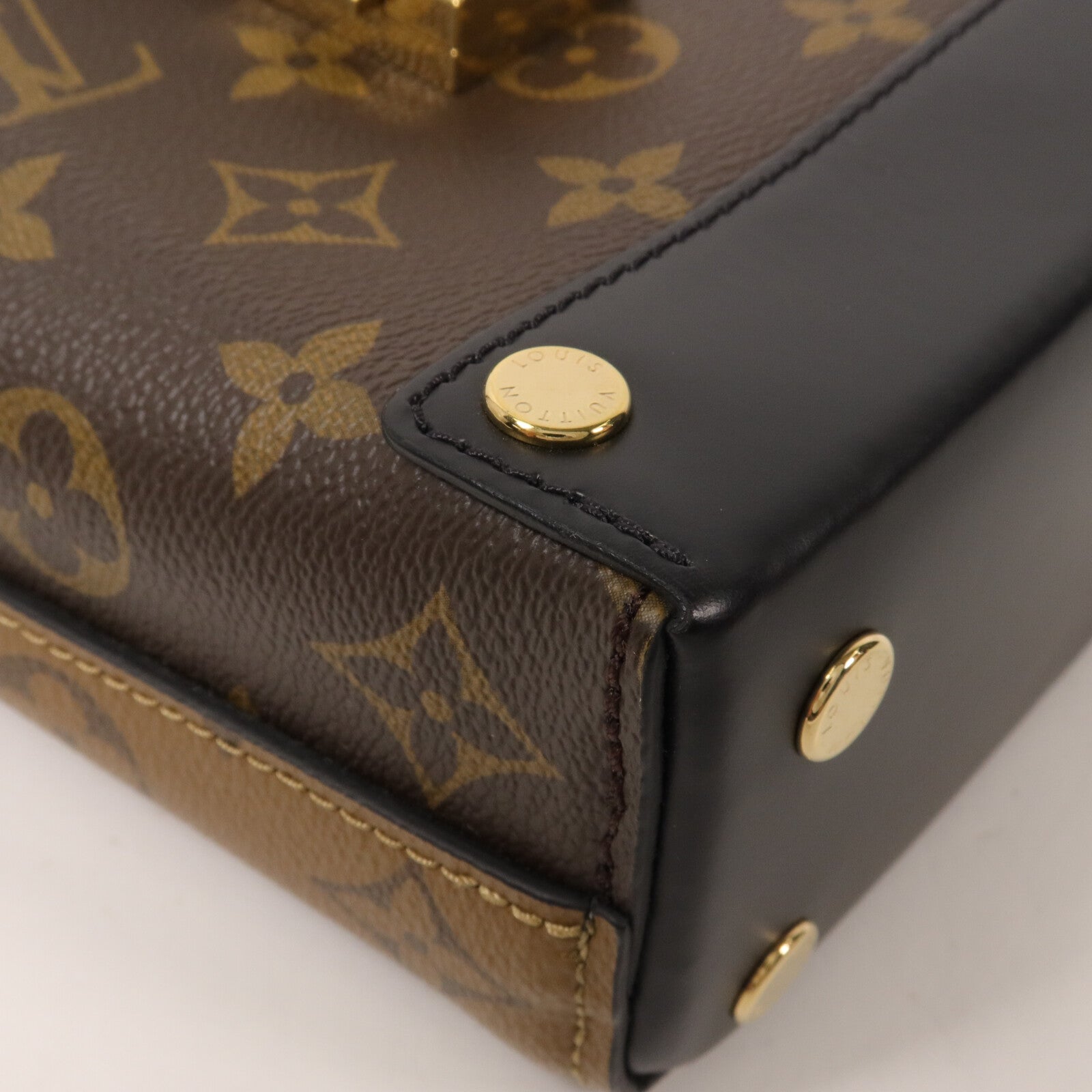LOUIS VUITTON Monogram Reverse Bento Box手挽肩背兩用袋