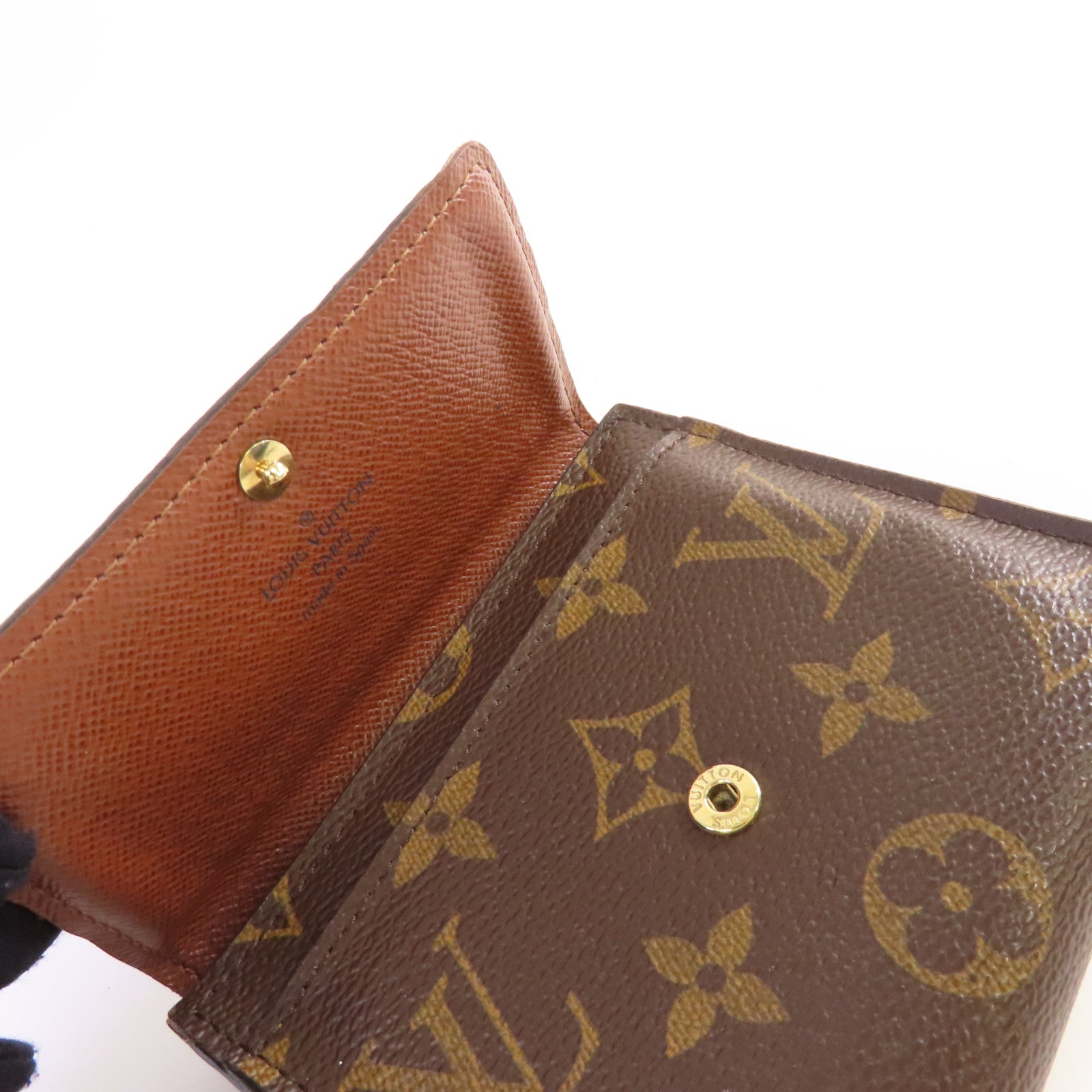 LOUIS VUITTON Monogram Short Wallet金扣短錢包啡色