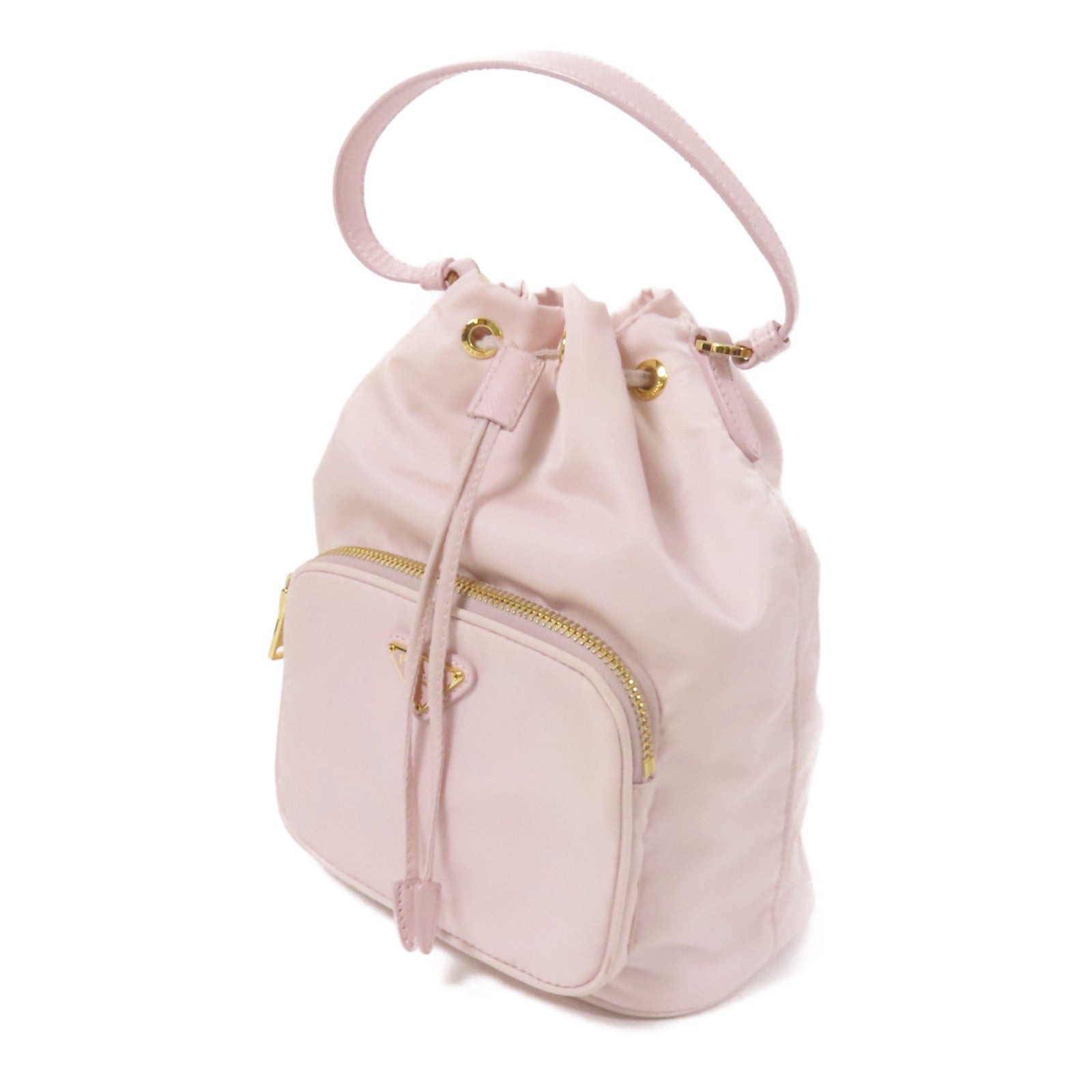 PRADA 尼龍Duet Re-Nylon Bucket Bag金扣手挽肩背袋兩用袋