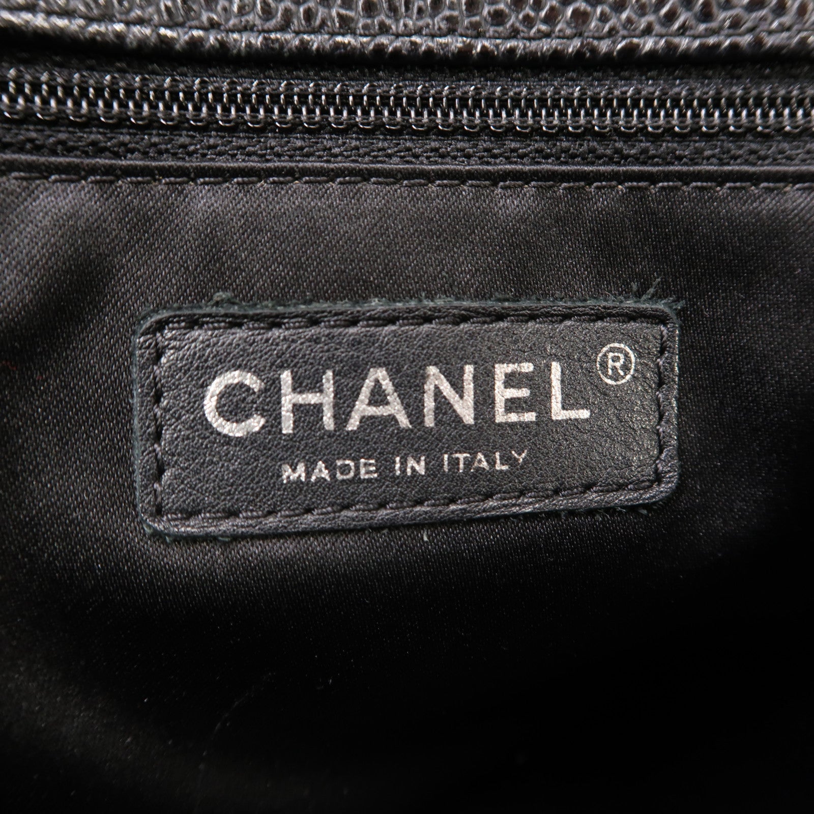 CHANEL 菱格Caviar皮革Grand Shopping Tote Bag銀扣肩背袋黑色
