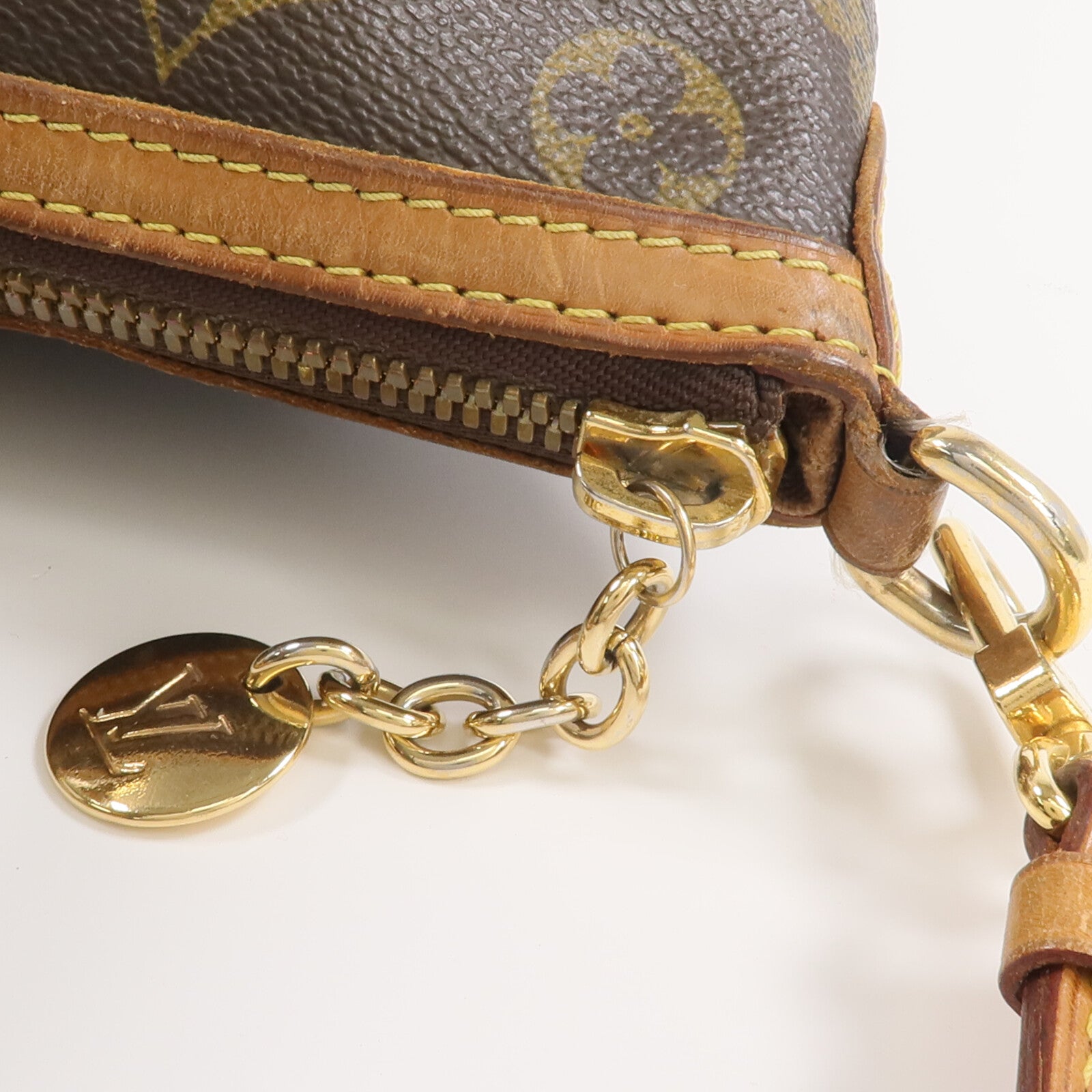 LOUIS VUITTON Monogram Palermo PM金扣手挽肩背兩用袋棕色