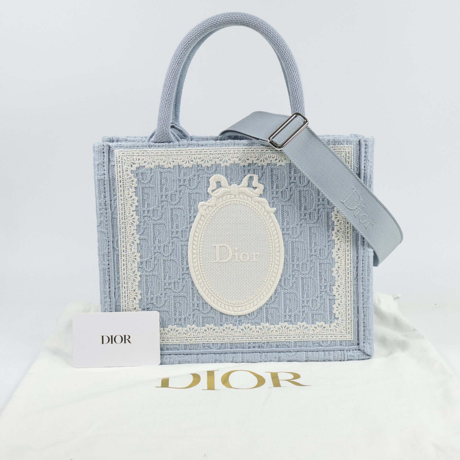 Dior 帆布Small Dior Book Tote with Strap手挽肩背兩用袋