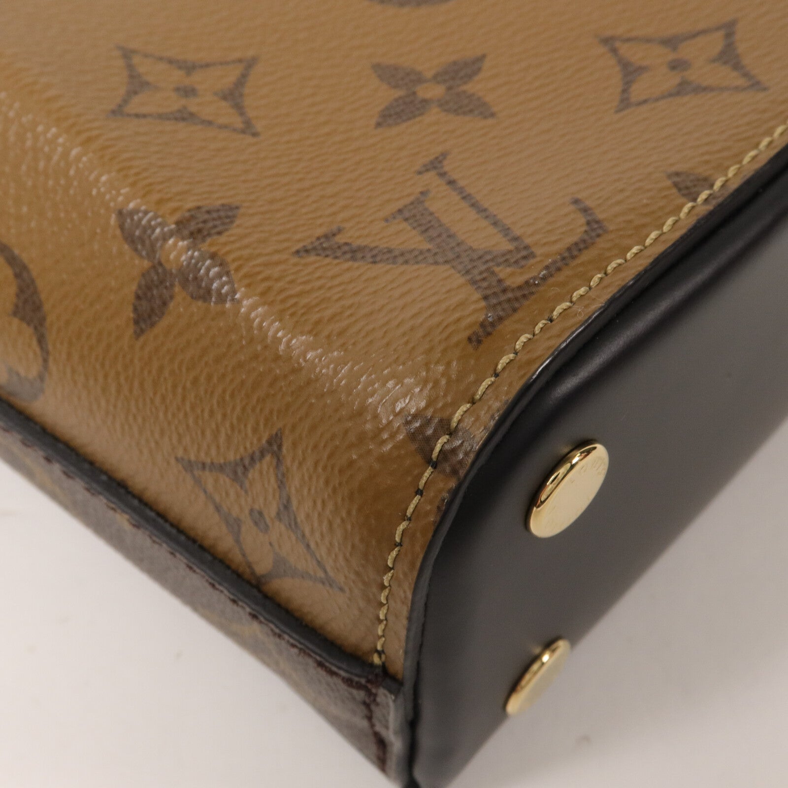 LOUIS VUITTON Monogram Reverse Bento Box手挽肩背兩用袋