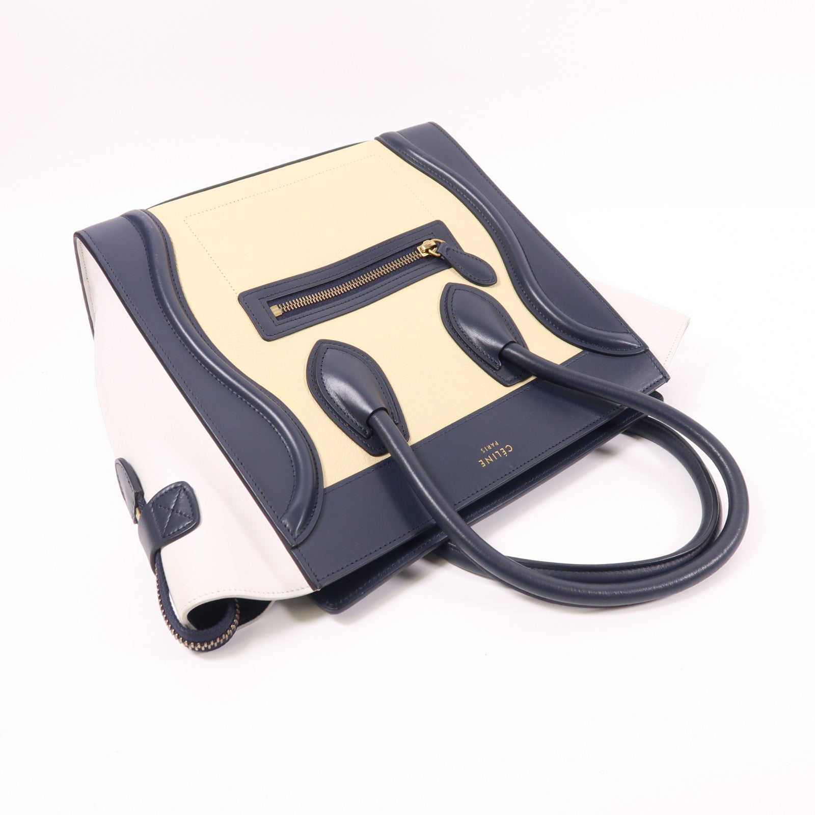 CELINE 牛皮皮革Micro Luggage手挽袋