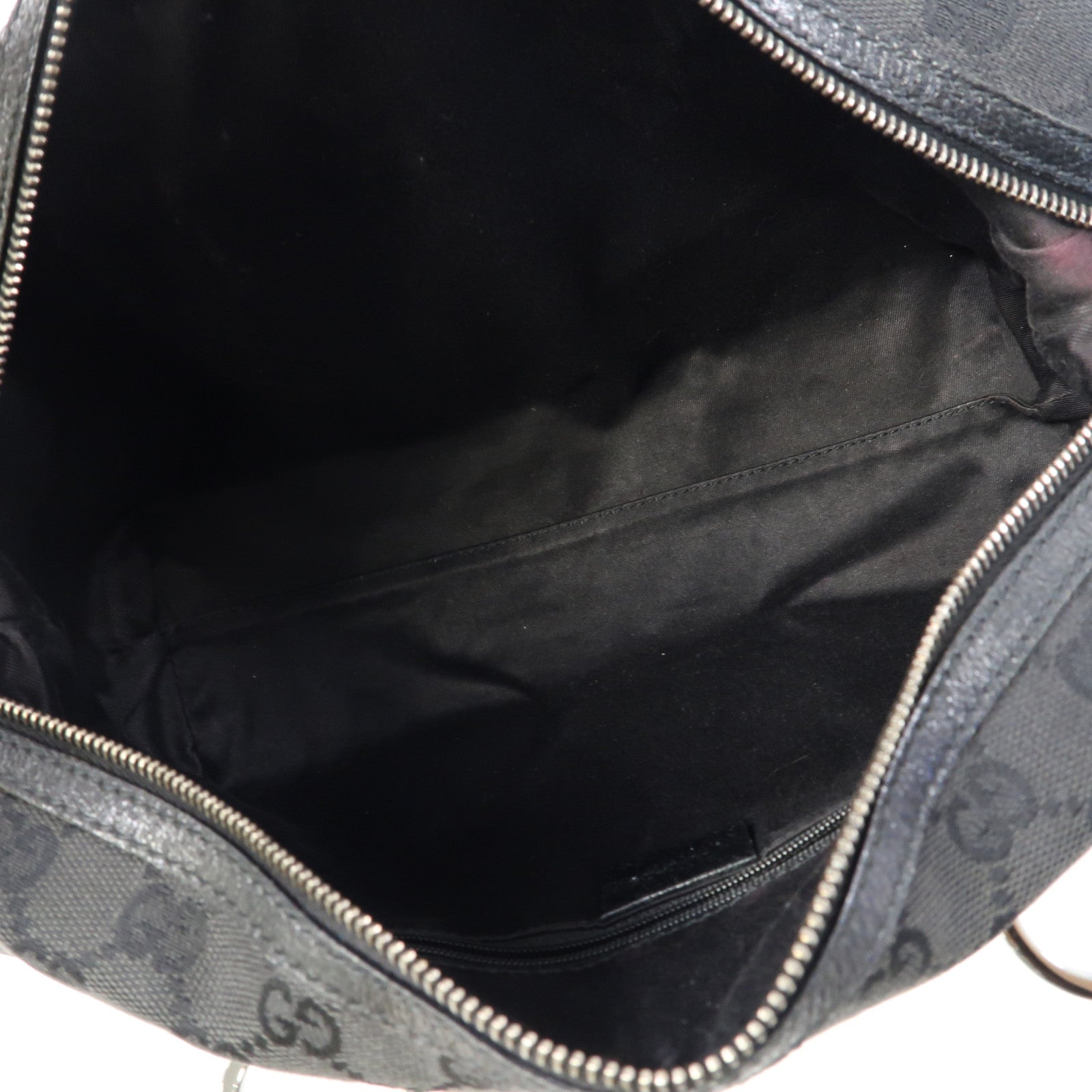 GUCCI 帆布Hand Bag銀扣手挽袋黑色