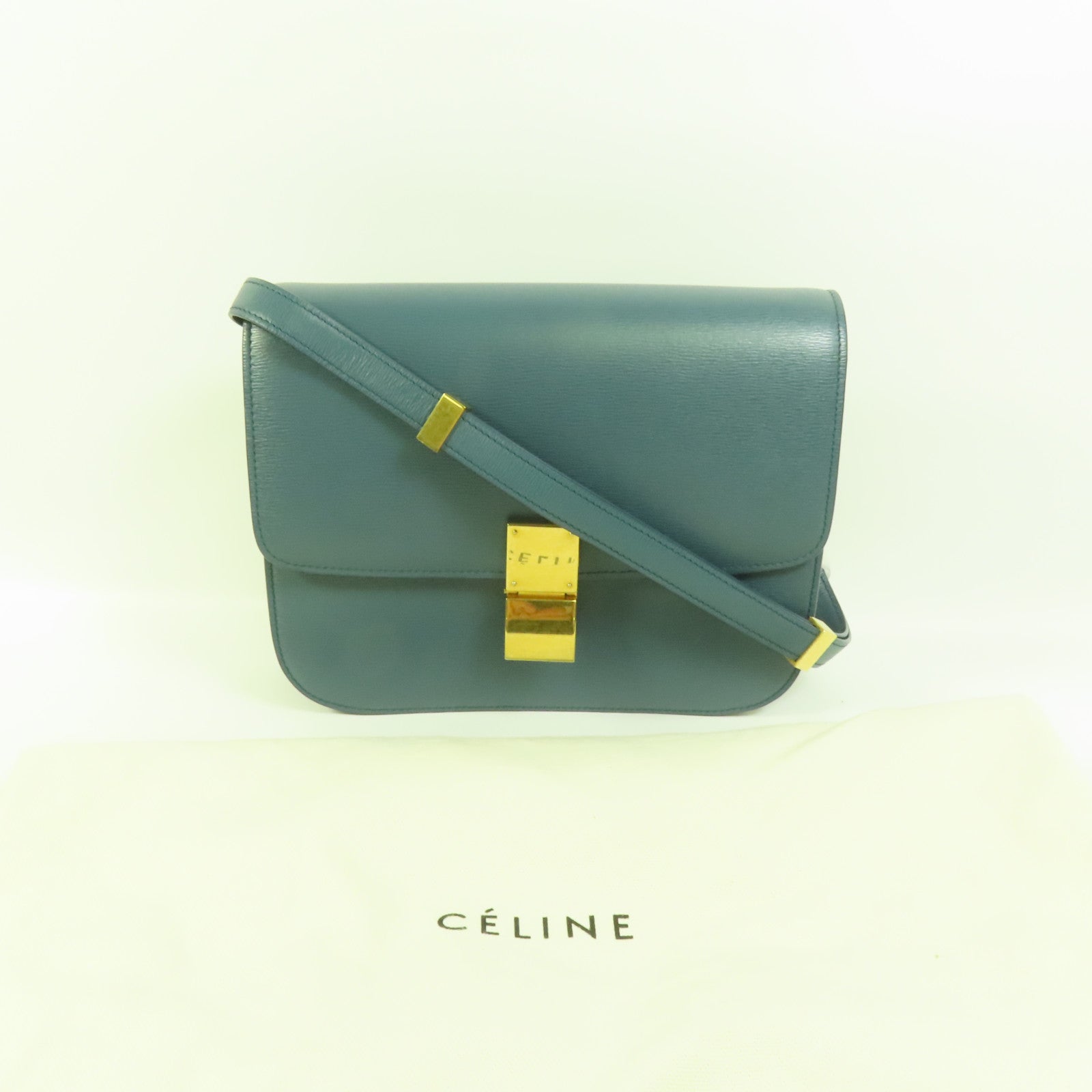 CELINE 牛皮皮革Classic Box Medium肩背袋