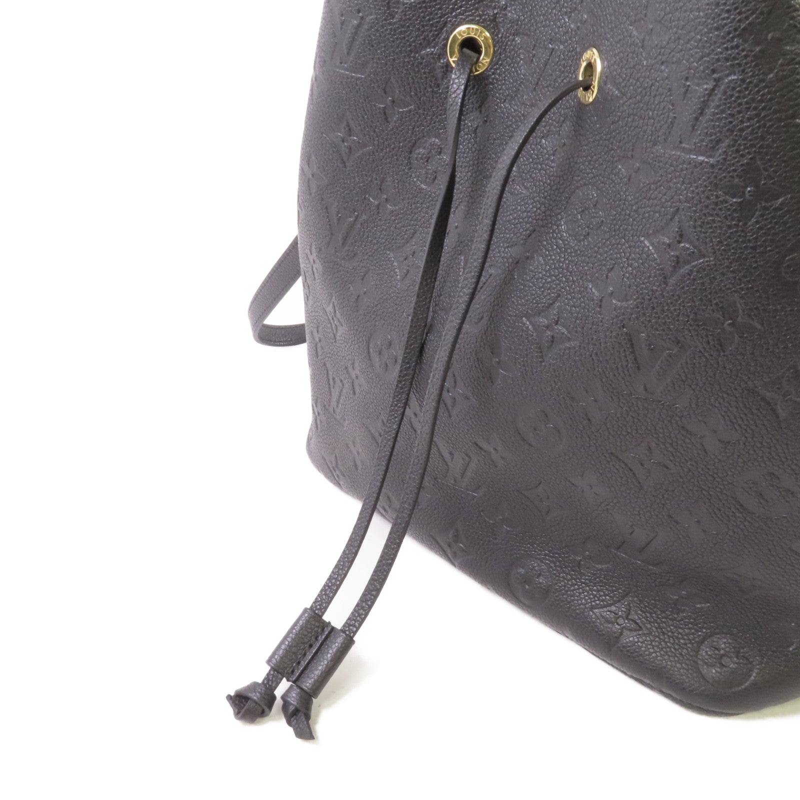 LOUIS VUITTON Monogram Empreinte Neo Noe MM Shoulder Bag金扣肩背袋黑色