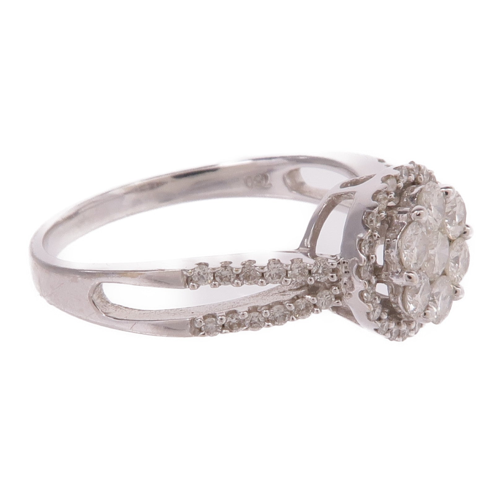 JEWELRY 【激減優惠】18K白金Diamond Ring鑽石戒指US#5.75