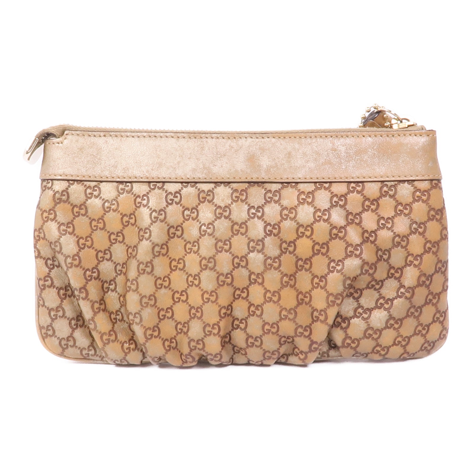 GUCCI 皮革Pouch金扣手拿包