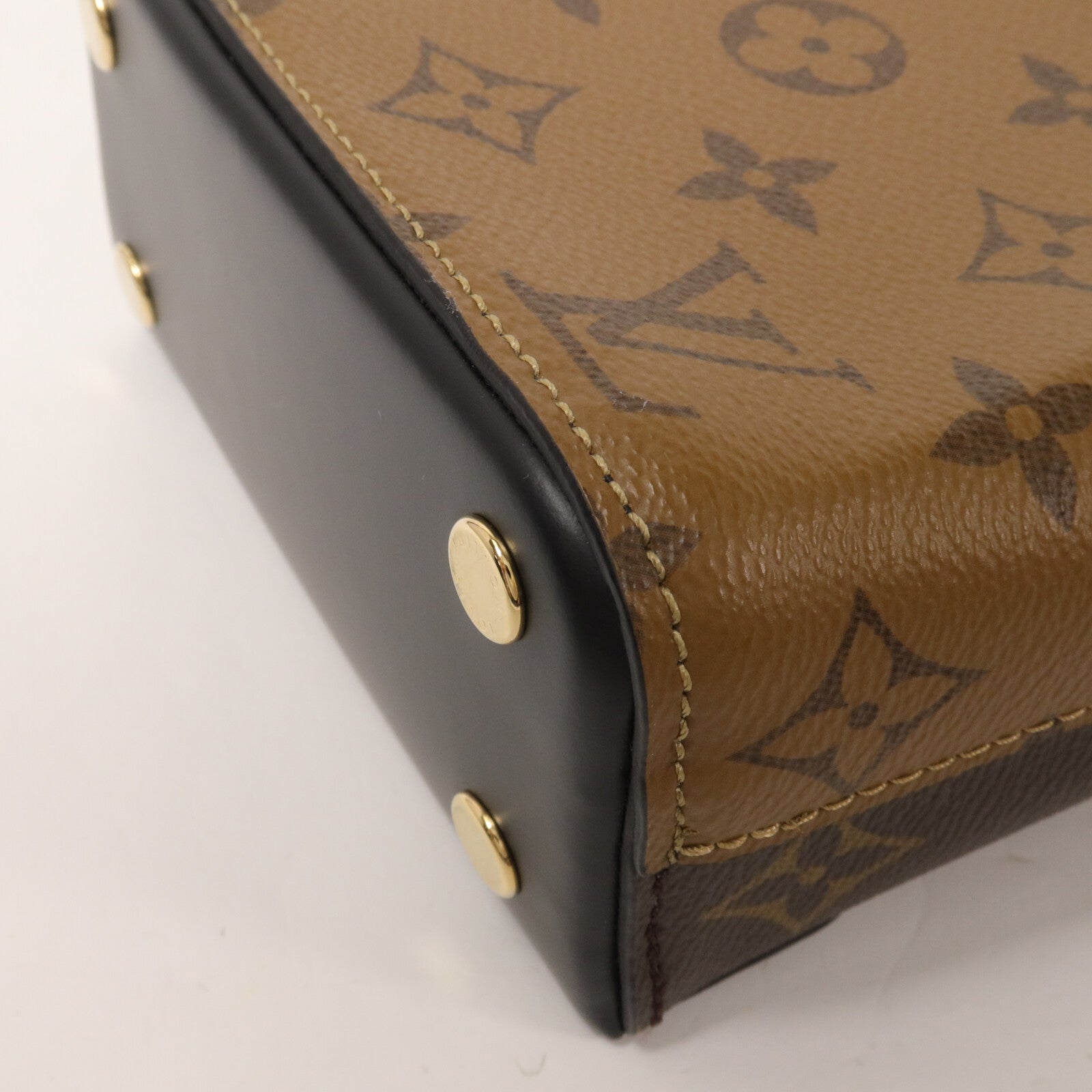 LOUIS VUITTON Monogram Reverse Bento Box手挽肩背兩用袋