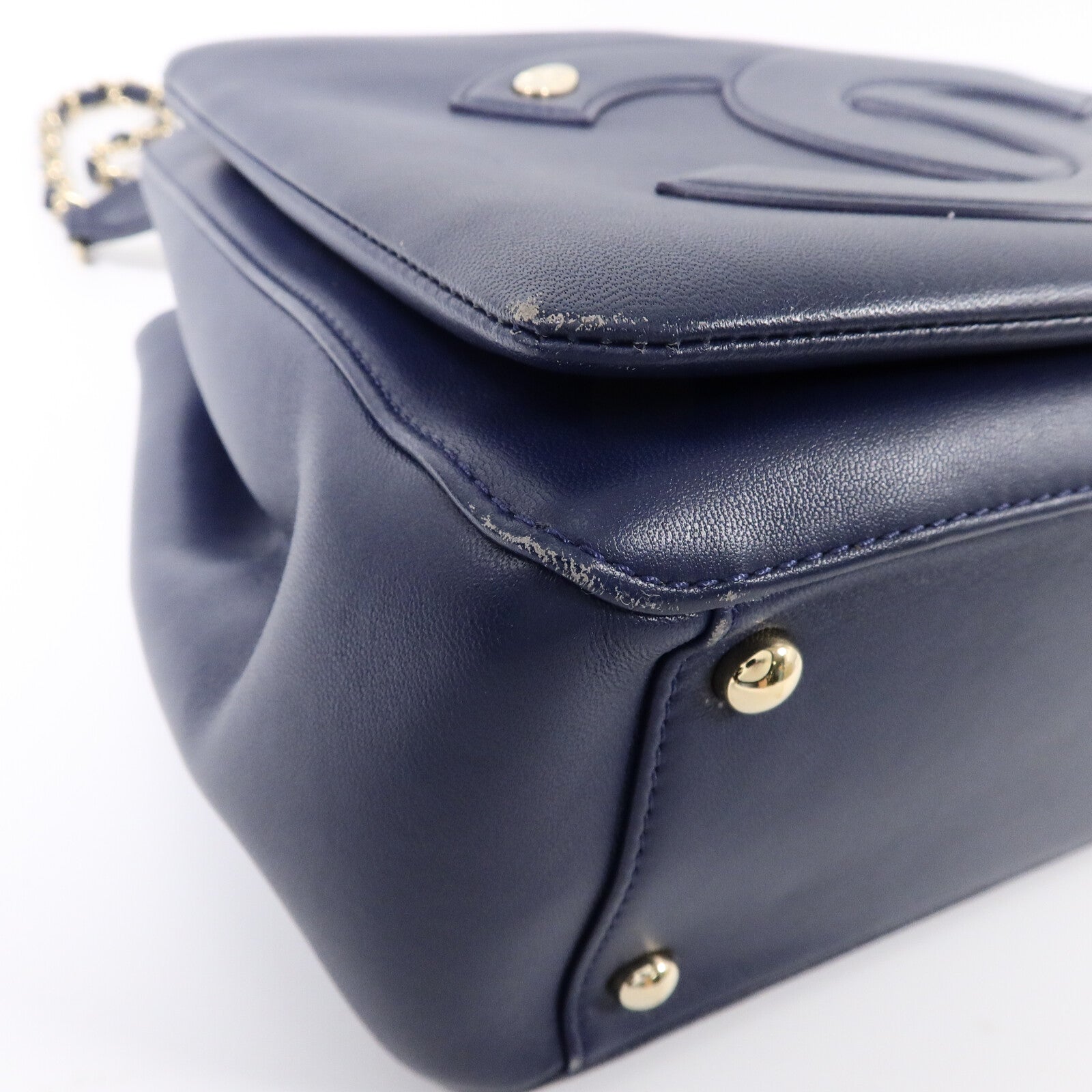 CHANEL 牛皮皮革2 Way Shoulder鏈帶手挽肩背兩用袋