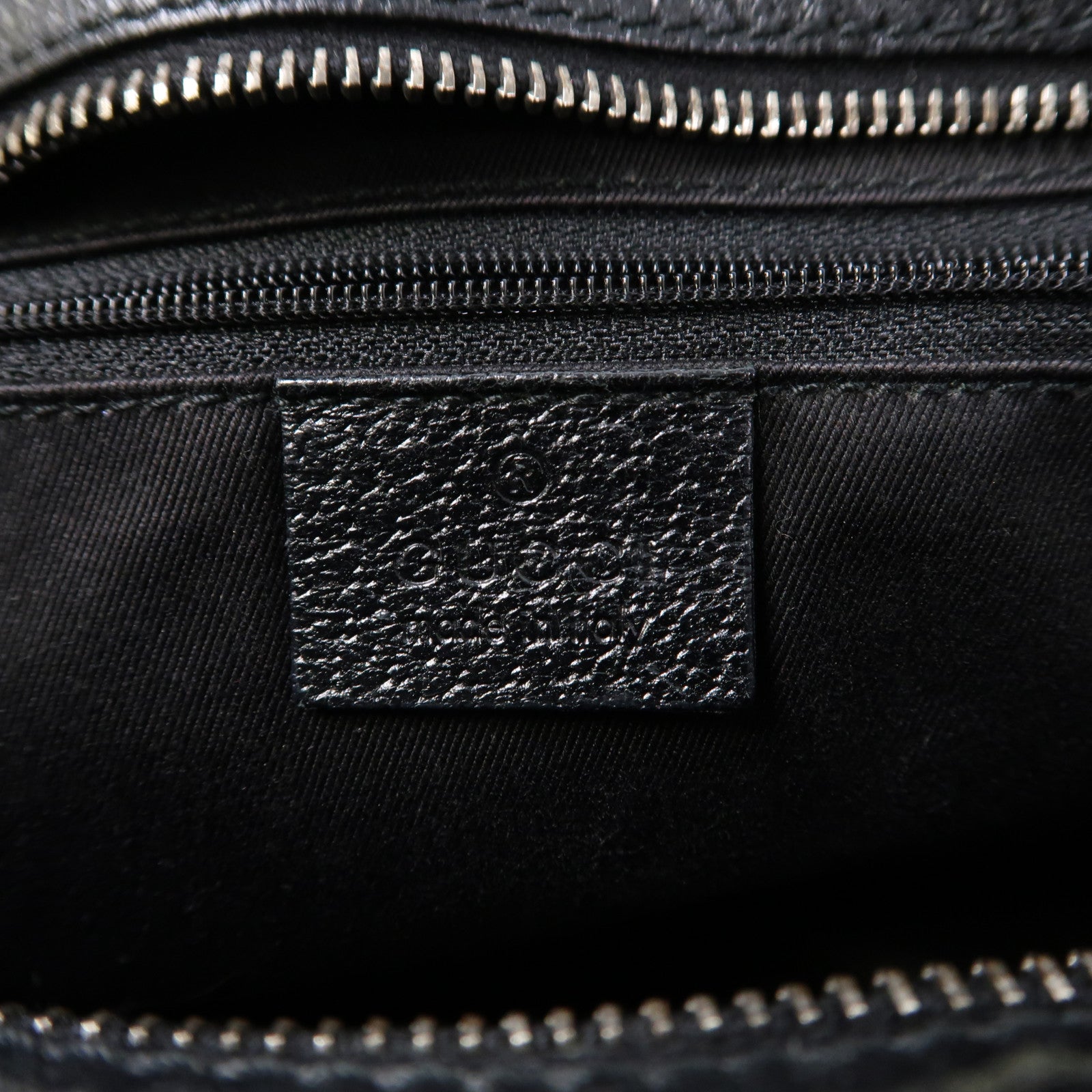 GUCCI 帆布Hand Bag銀扣手挽袋黑色