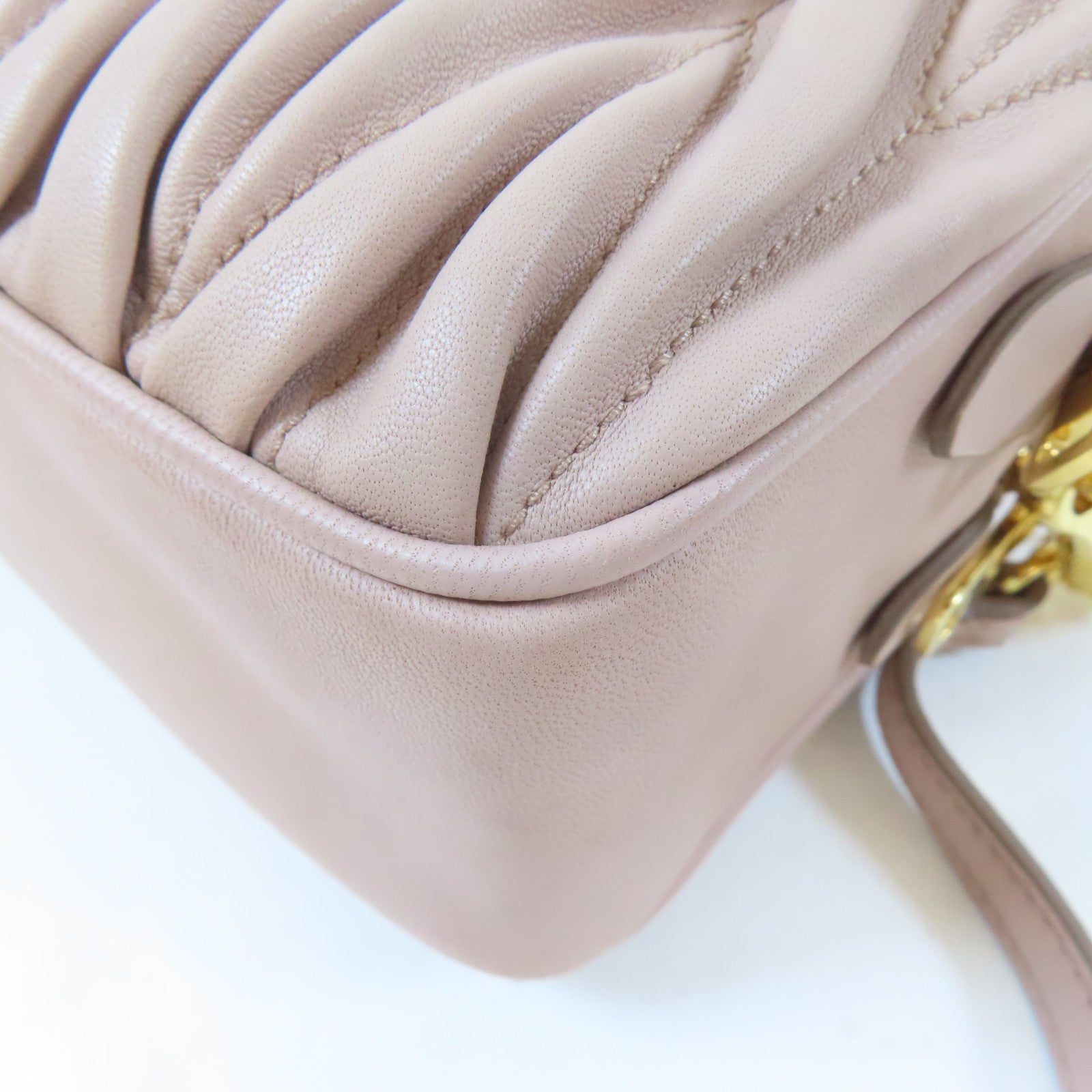 Miu Miu 羊皮皮革Shoulder Bag金扣肩背袋淺褐色