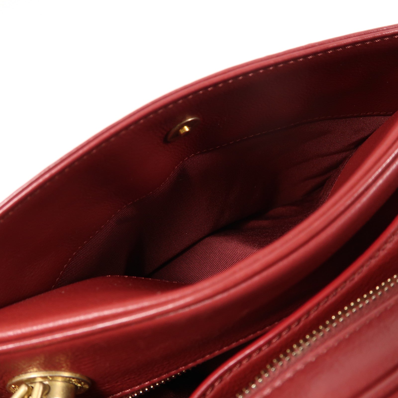 CHANEL 牛皮皮革2 Way Shoulder金扣手挽肩背兩用袋