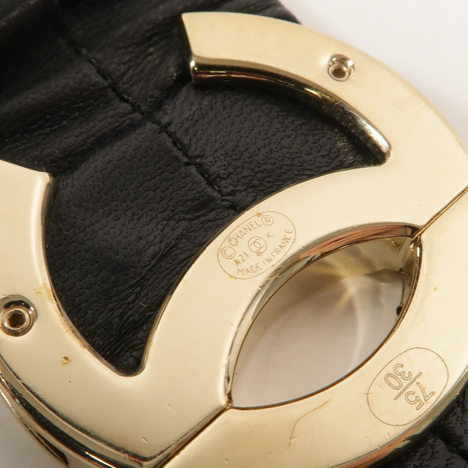 CHANEL 羊皮皮革Belt皮帶