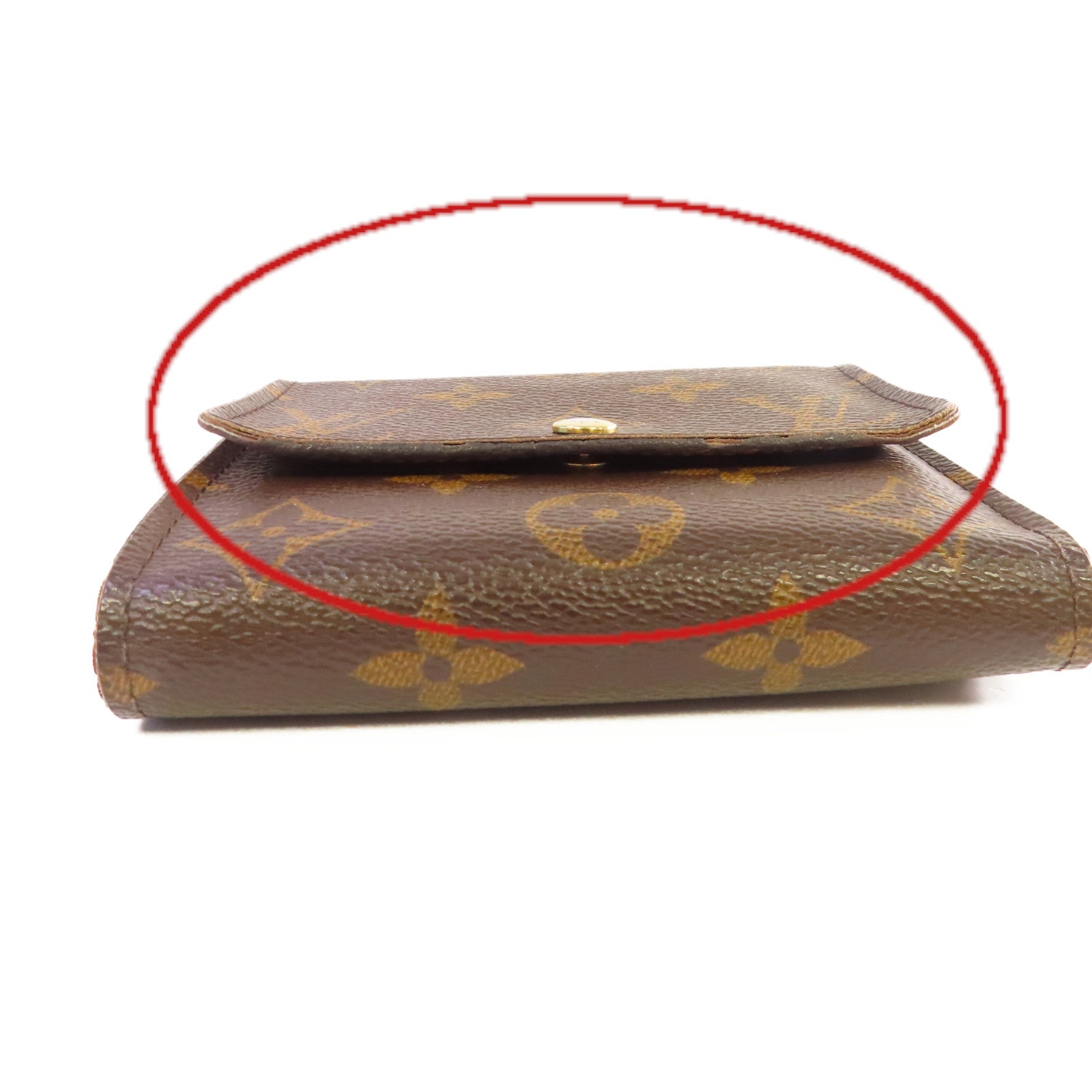 LOUIS VUITTON Monogram Short Wallet金扣短錢包啡色