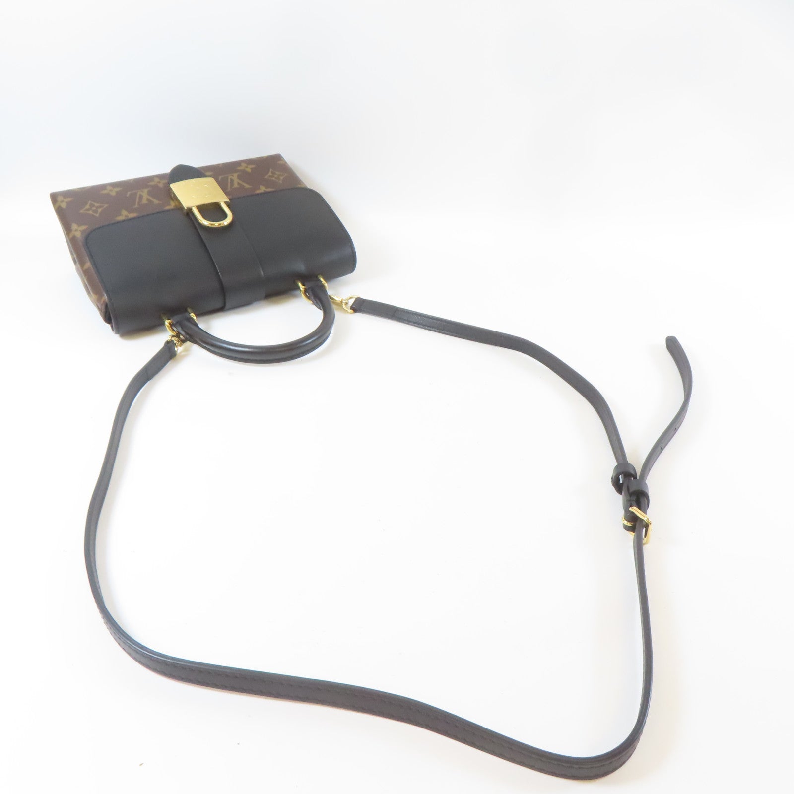 LOUIS VUITTON Monogram Locky BB 2 Way Shoulder Bag金扣手挽肩背兩用袋啡色/黑色