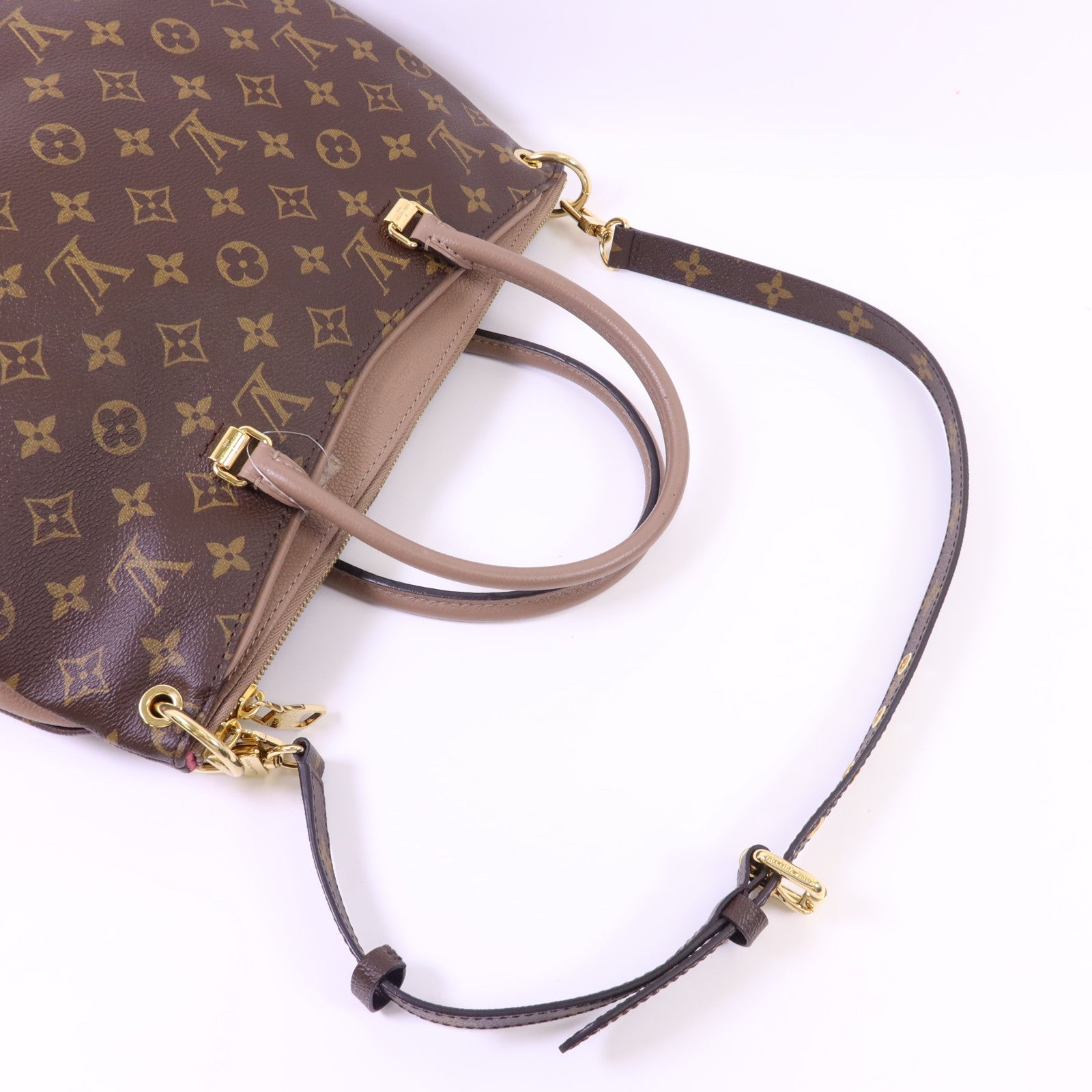 LOUIS VUITTON Monogram Pallas MM金扣手挽肩背兩用袋