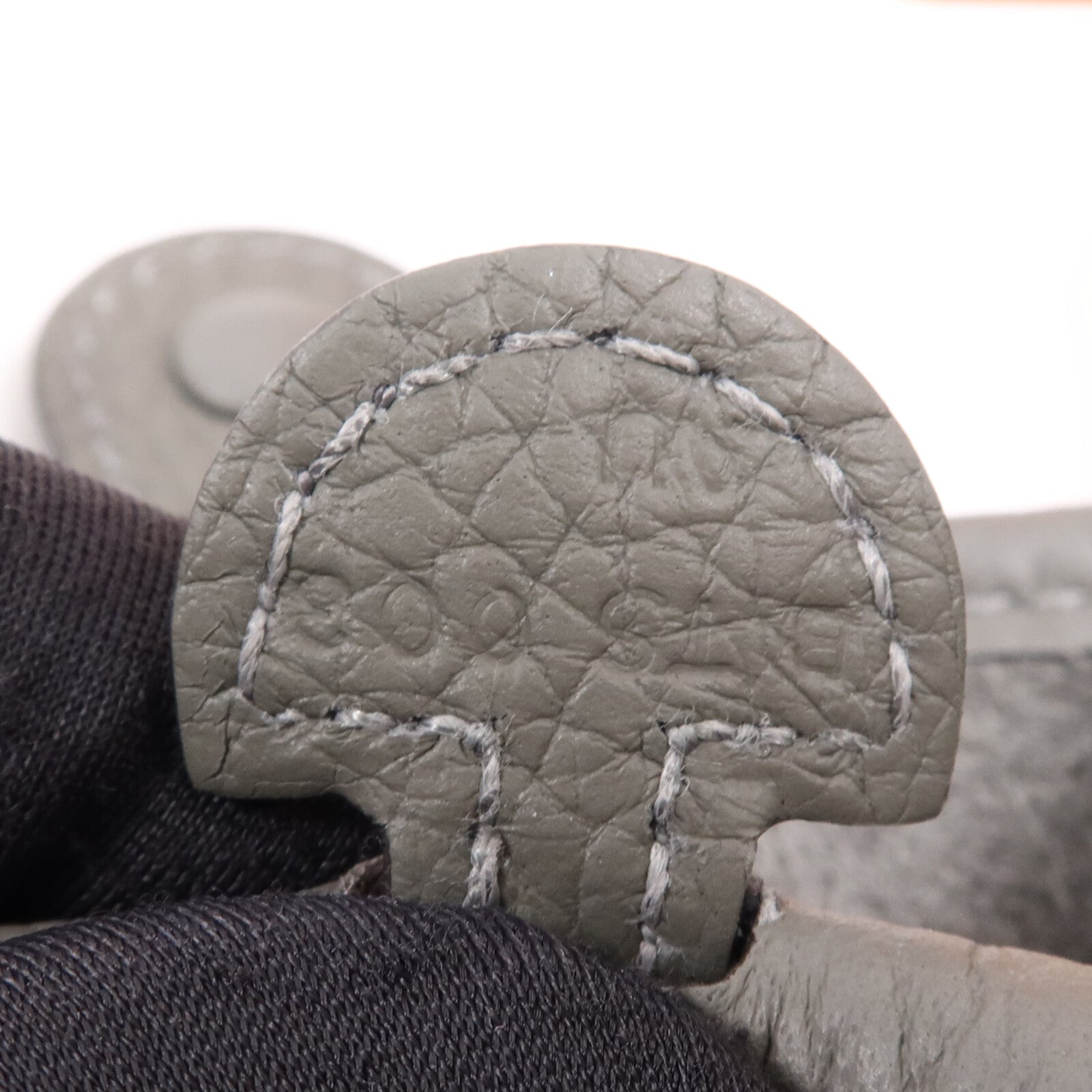 HERMES Clemence皮革Evelyne TPM金扣肩背袋Gris Meyer