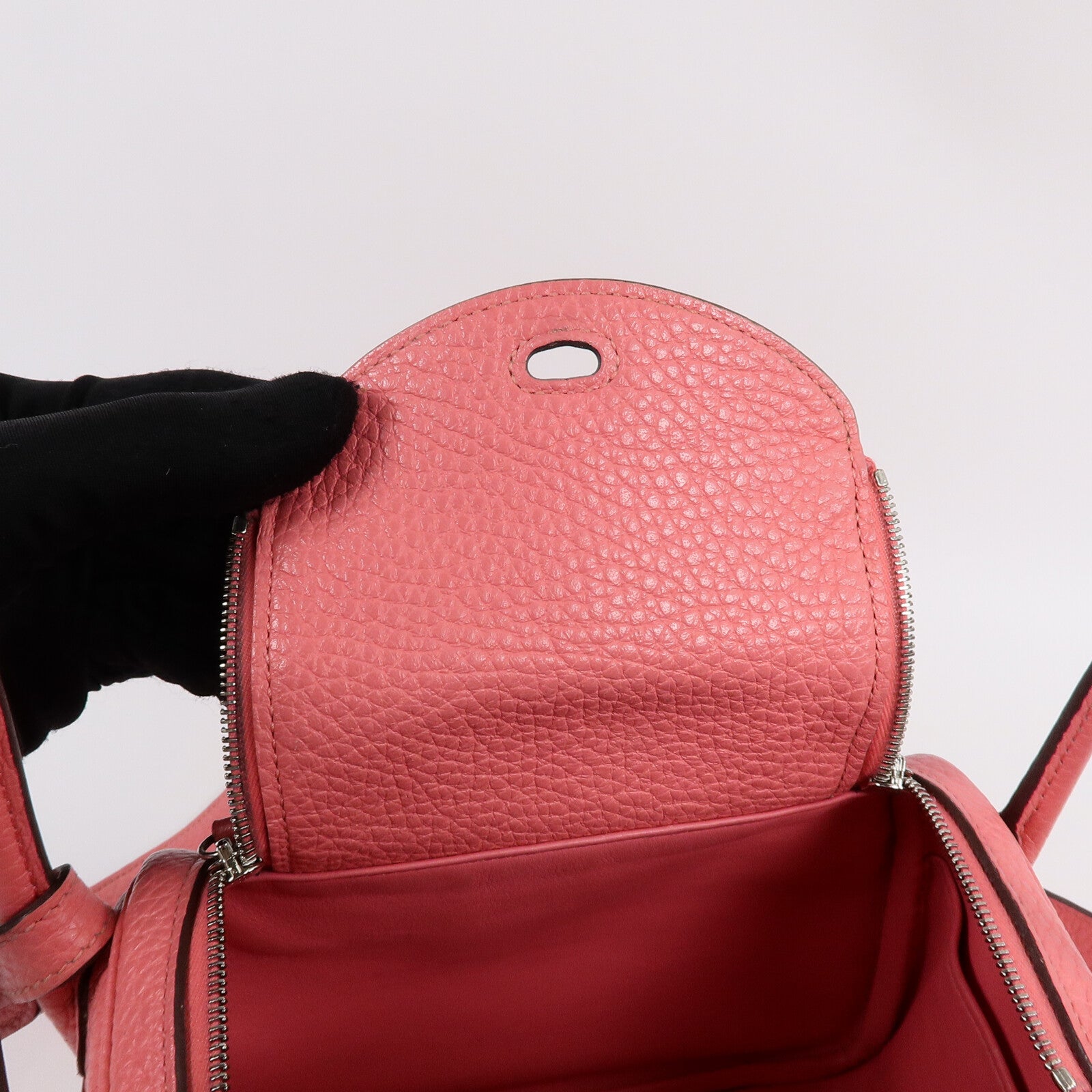 HERMES Clemence皮革Mini Lindy手挽肩背兩用袋