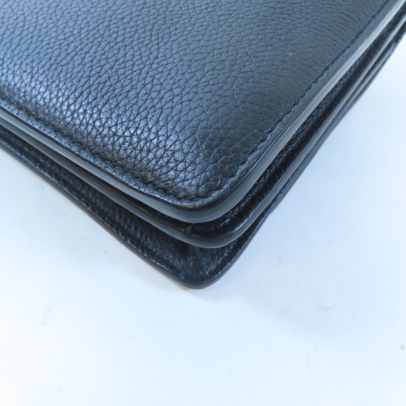 SAINT LAURENT 牛皮皮革Sunset銀扣肩背袋黑色