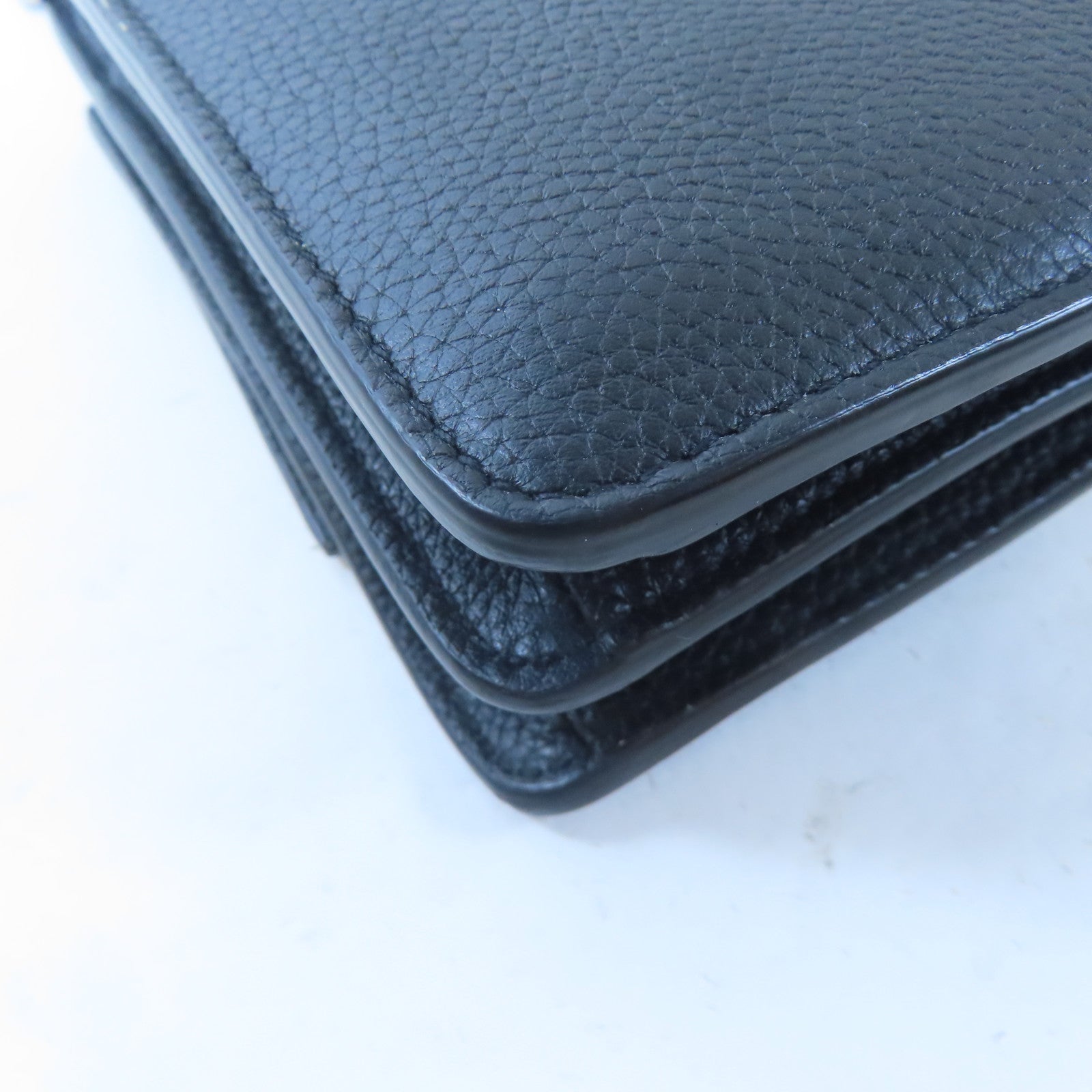 SAINT LAURENT 牛皮皮革Sunset銀扣肩背袋黑色