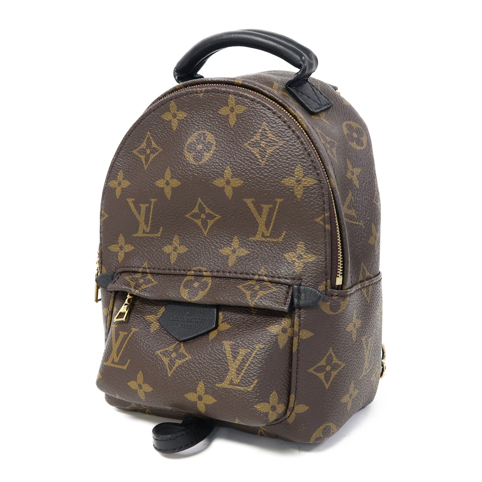 LOUIS VUITTON Monogram Palm Springs Mini金扣背包啡色