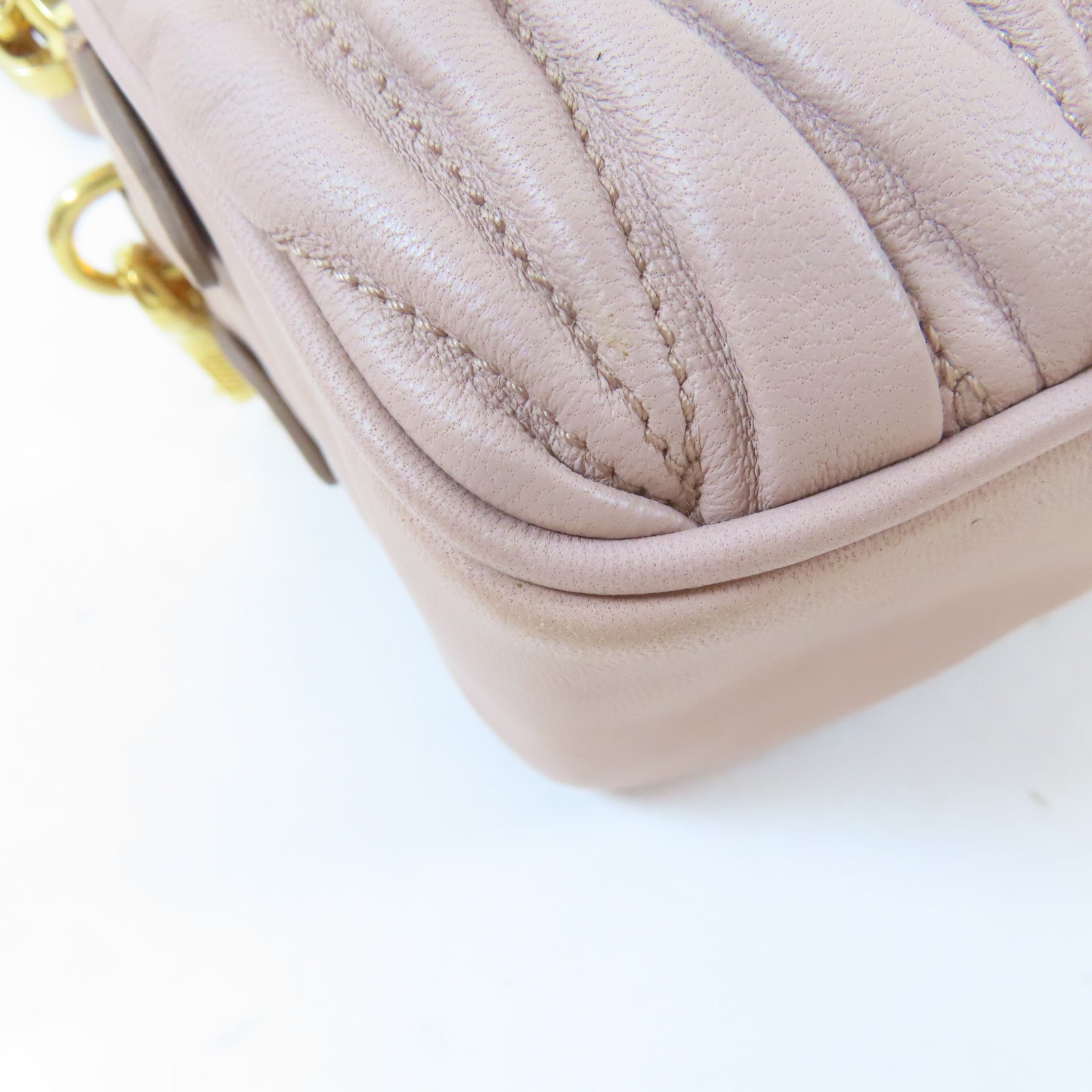 Miu Miu 羊皮皮革Shoulder Bag金扣肩背袋淺褐色
