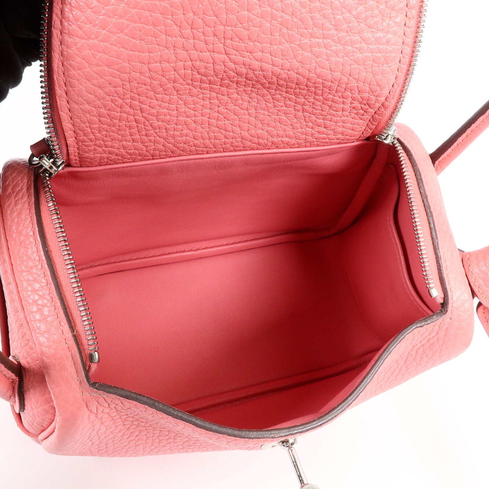 HERMES Clemence皮革Mini Lindy手挽肩背兩用袋