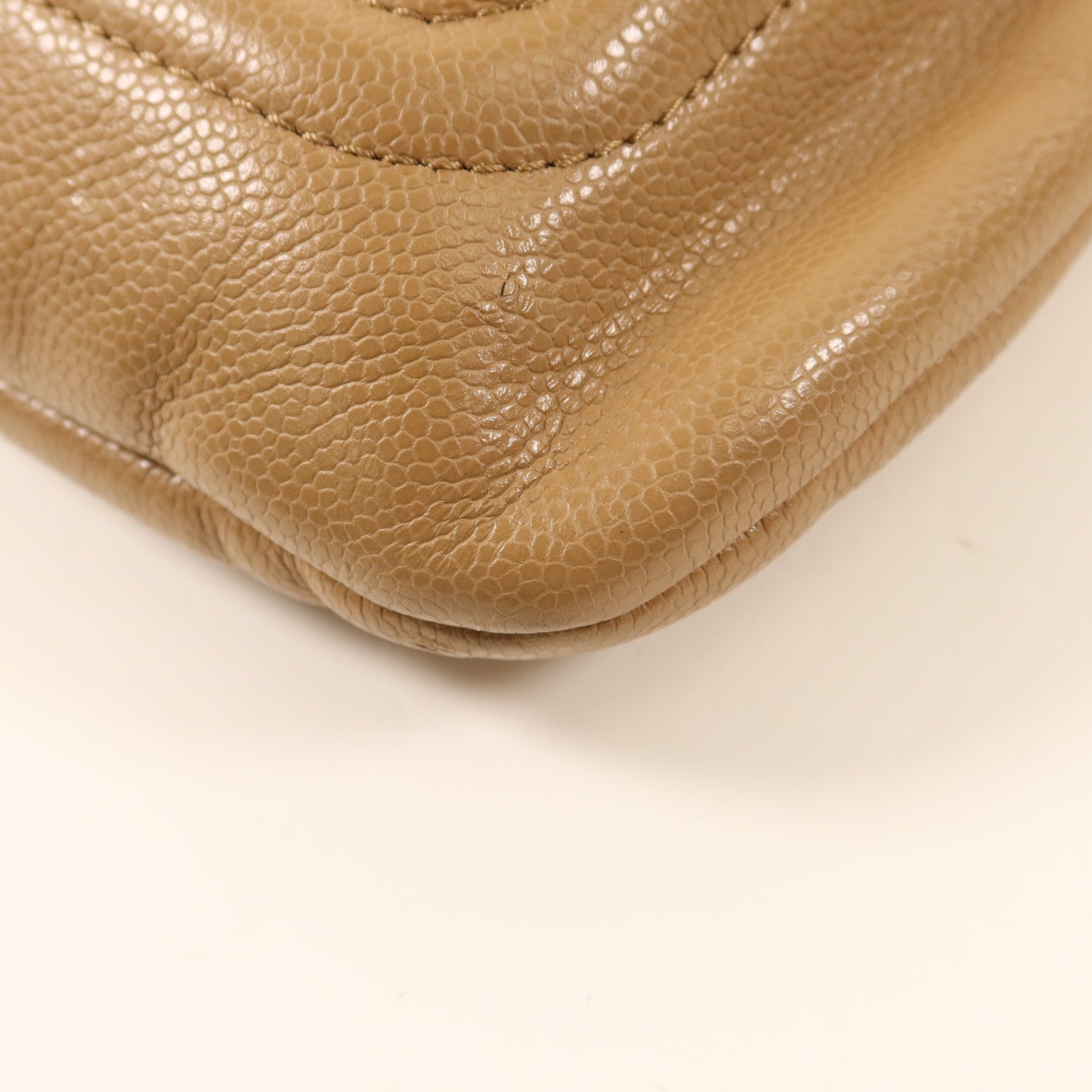CHANEL 牛皮皮革Shoulder Bag銀扣鏈帶肩背袋