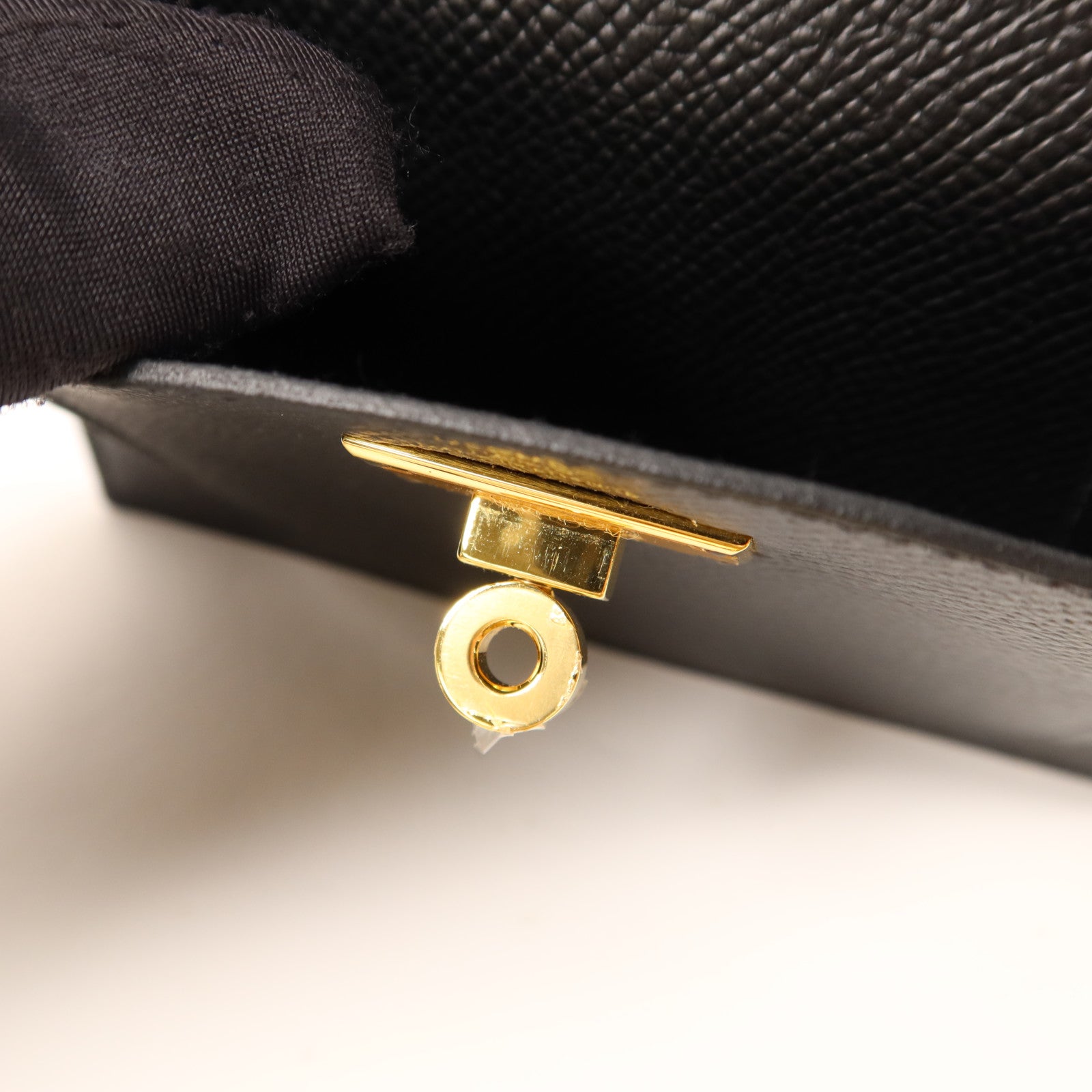 HERMES Epsom皮革Kelly Pocket Wallet金扣錢包Noir