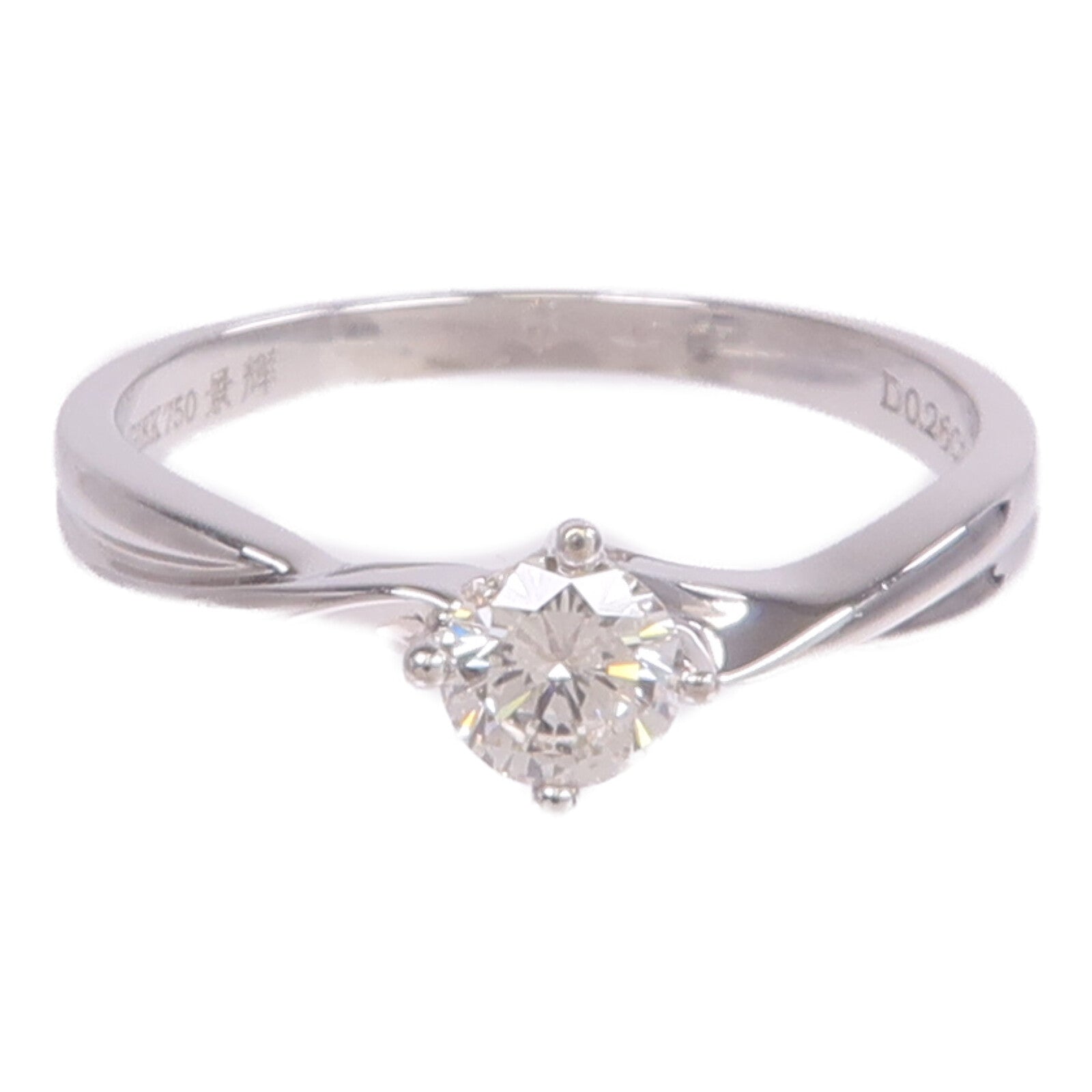 JEWELRY 【激減優惠】18K白金Diamond Ring鑽石戒指US#5.75