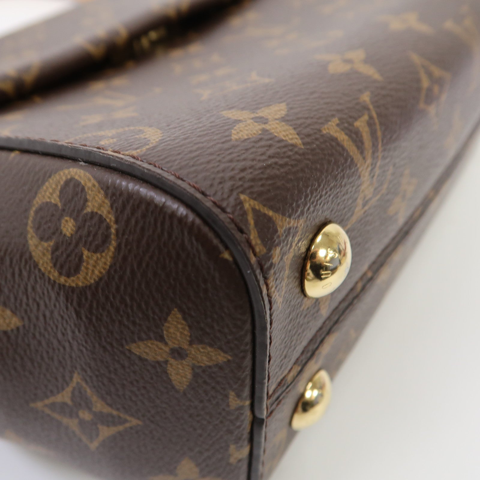 LOUIS VUITTON Monogram Cluny BB金扣手挽肩背兩用袋啡色